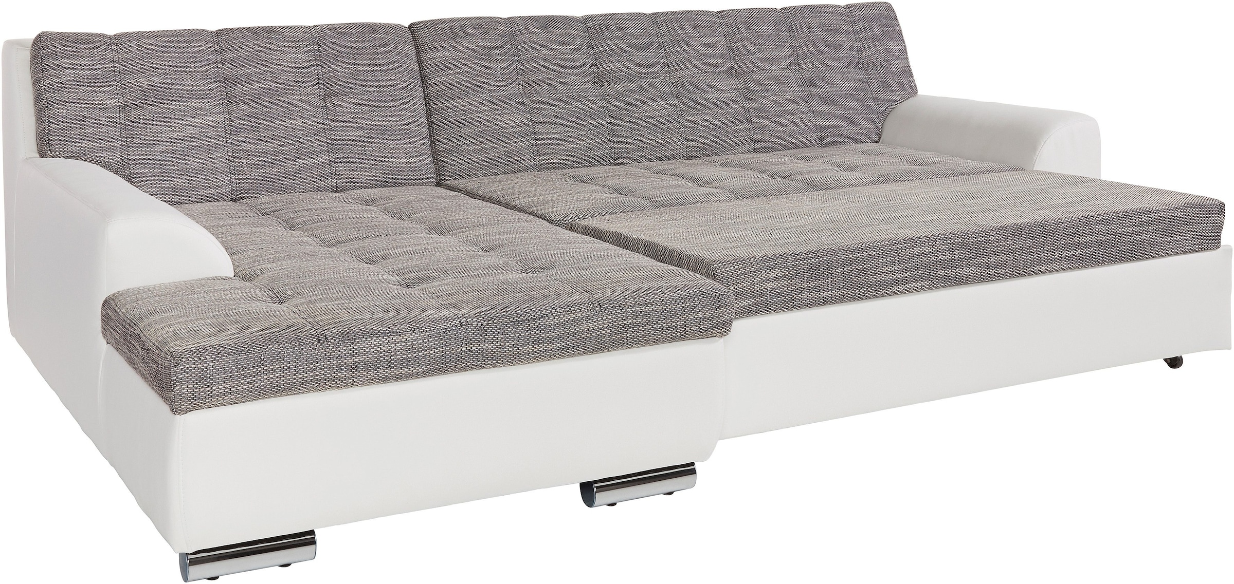 DOMO collection Ecksofa Treviso, wahlweise mit Bettfunktion, incl. Zierkissen