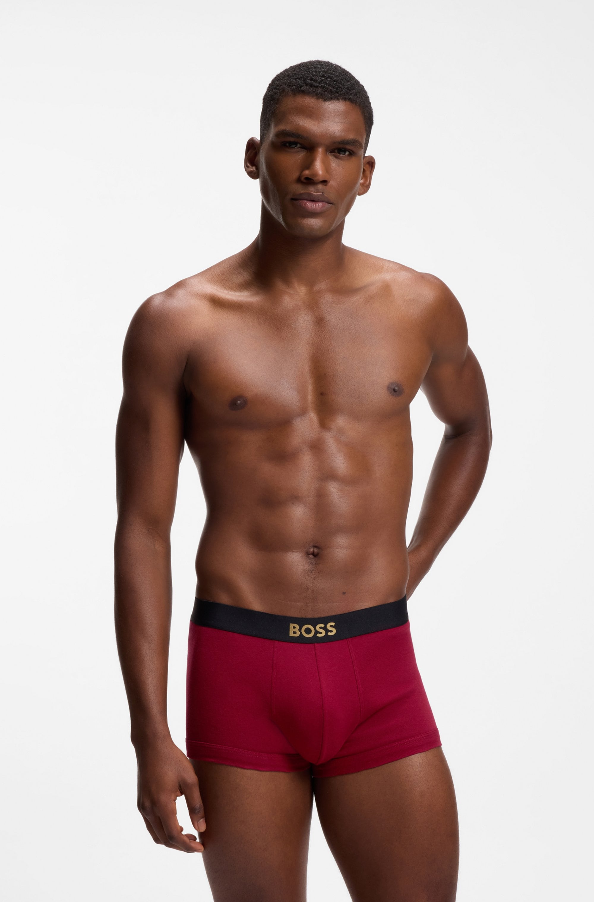 BOSS Trunk »Trunk 2P Gold Logo G« aus gerippter Baumwolle in Geschenkbox