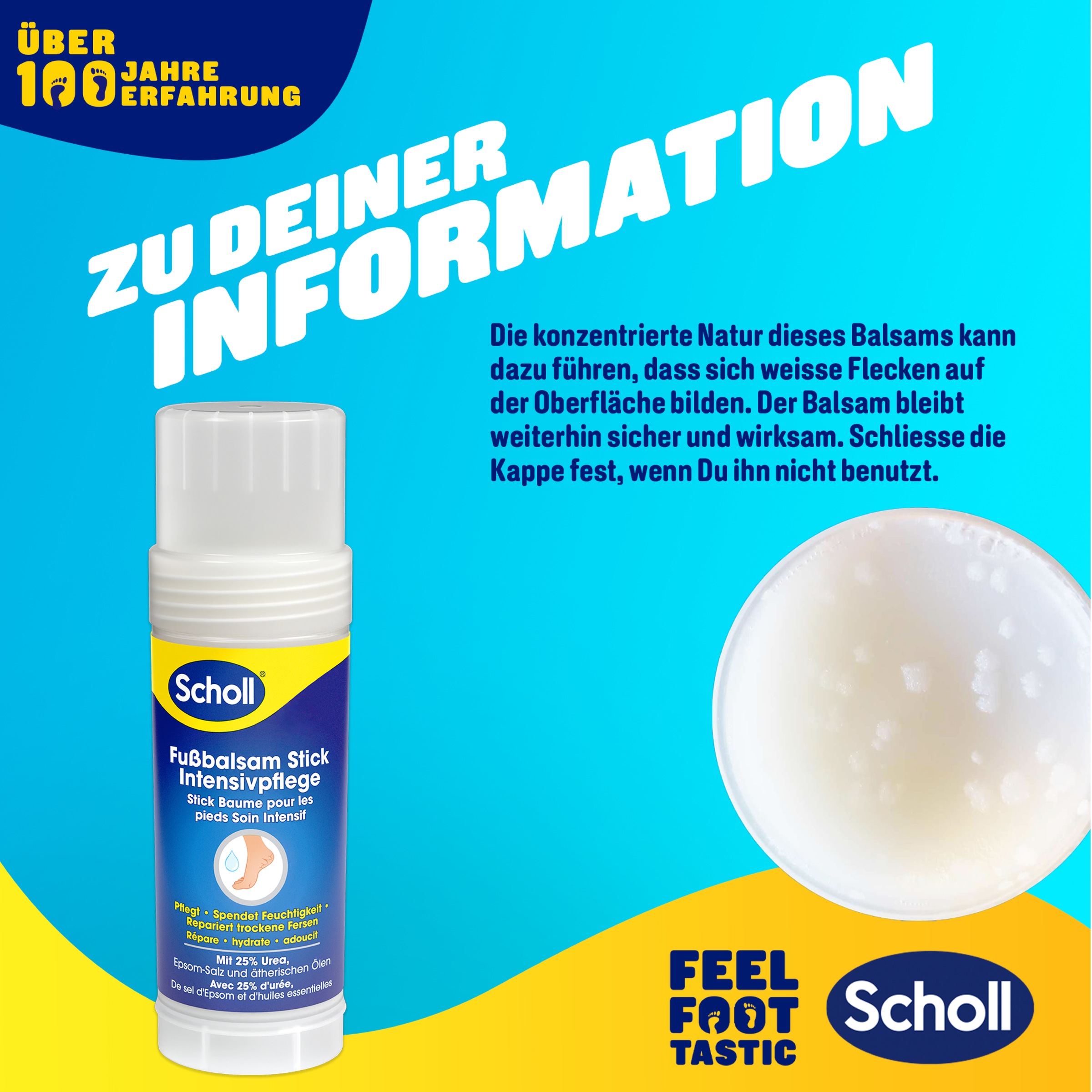 Scholl Fußbalsamstick »Fußbalsam Stick«, (Intensivpflege für trockene & rissige Fersen)