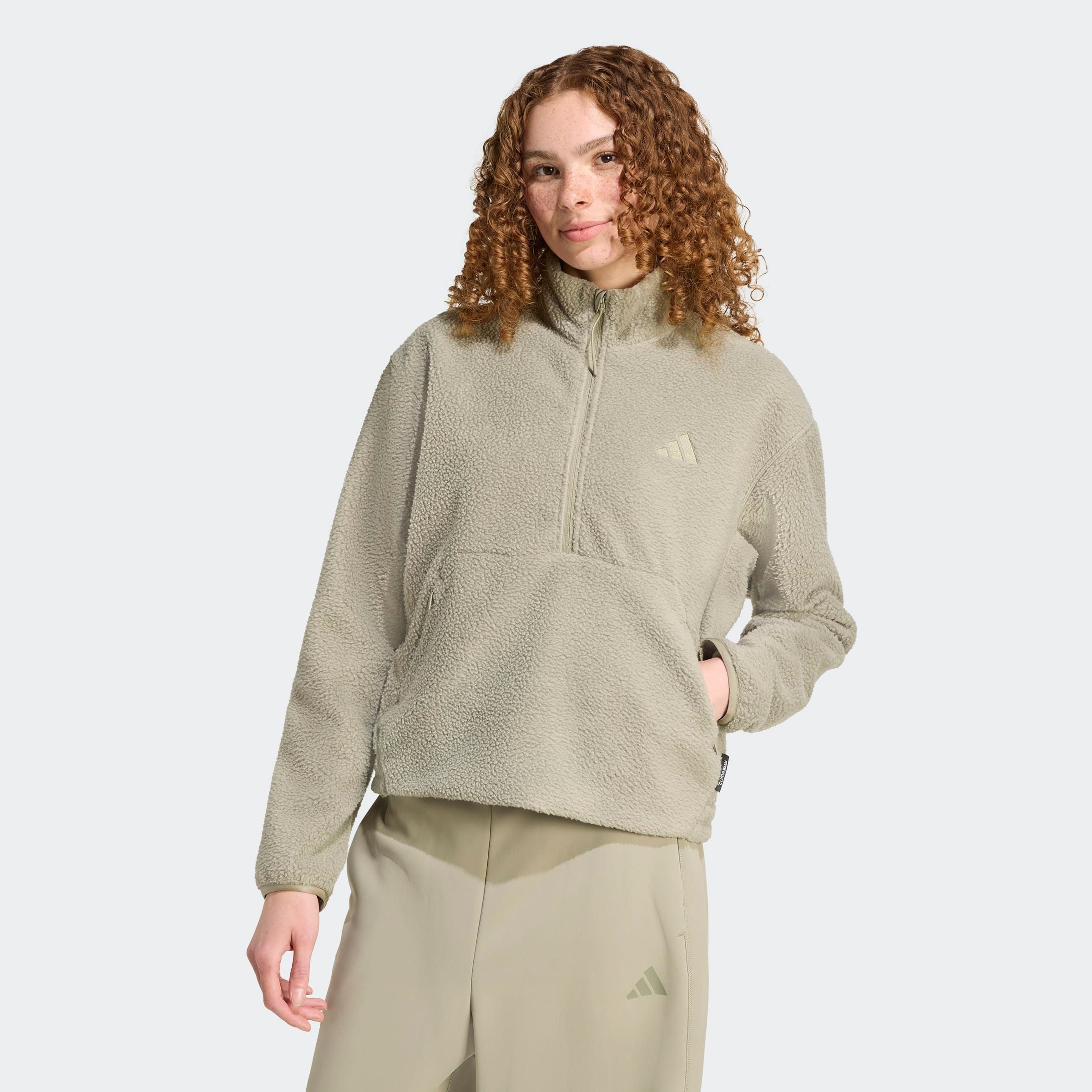 adidas Sportswear Sweatjacke "CITY TECH HIGH PILE FLEECE HALF-ZIP"