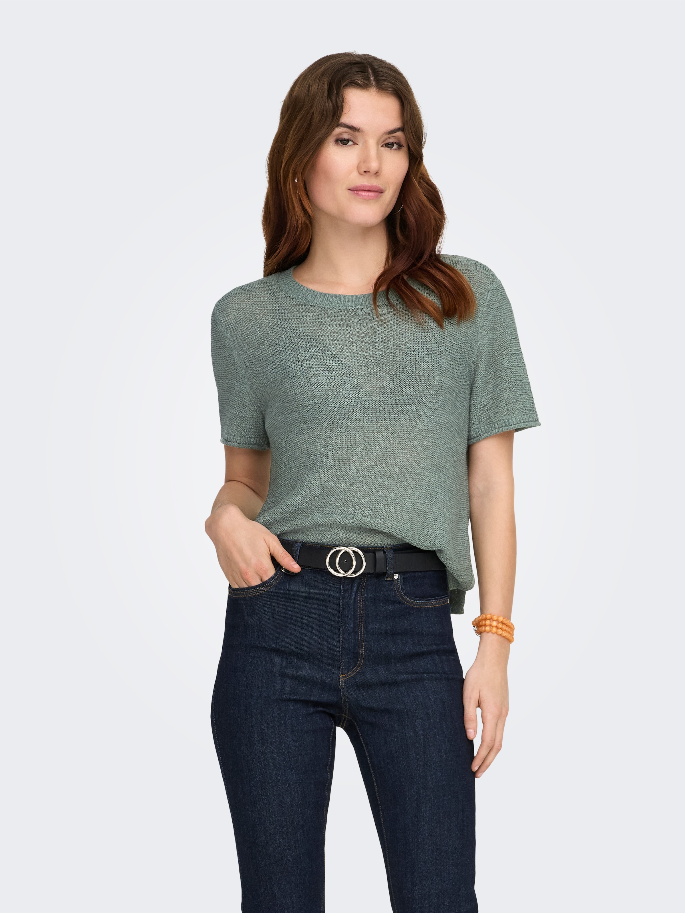 ONLY Kurzarmpullover "ONLSUNNY S/S PULLOVER NOOS KNT" Kunstfaser, regular f günstig online kaufen