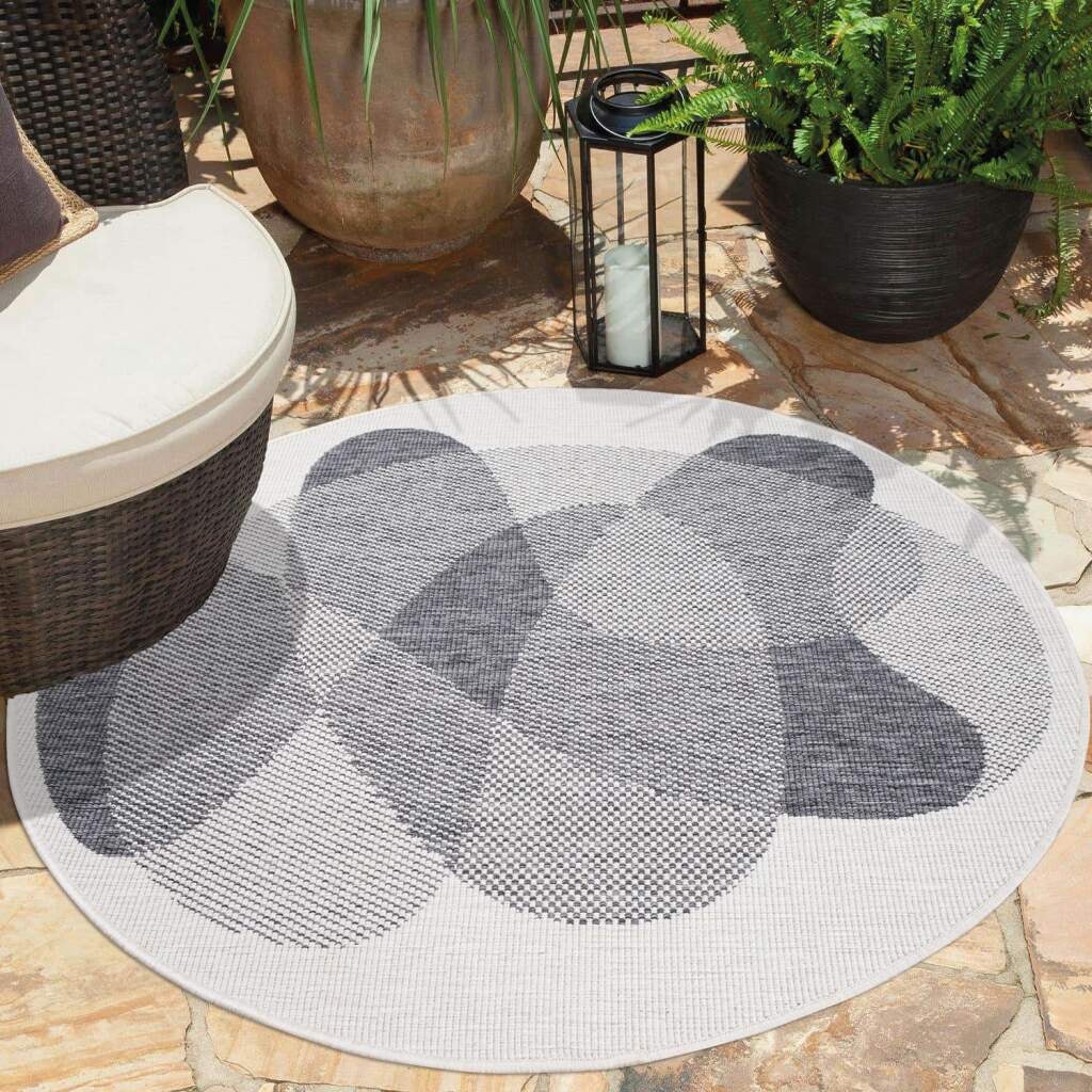 Outdoorteppich »DUO RUG 5835«, rund, Wendeteppich Wetterfest In- & Outdoor, Balkon,...