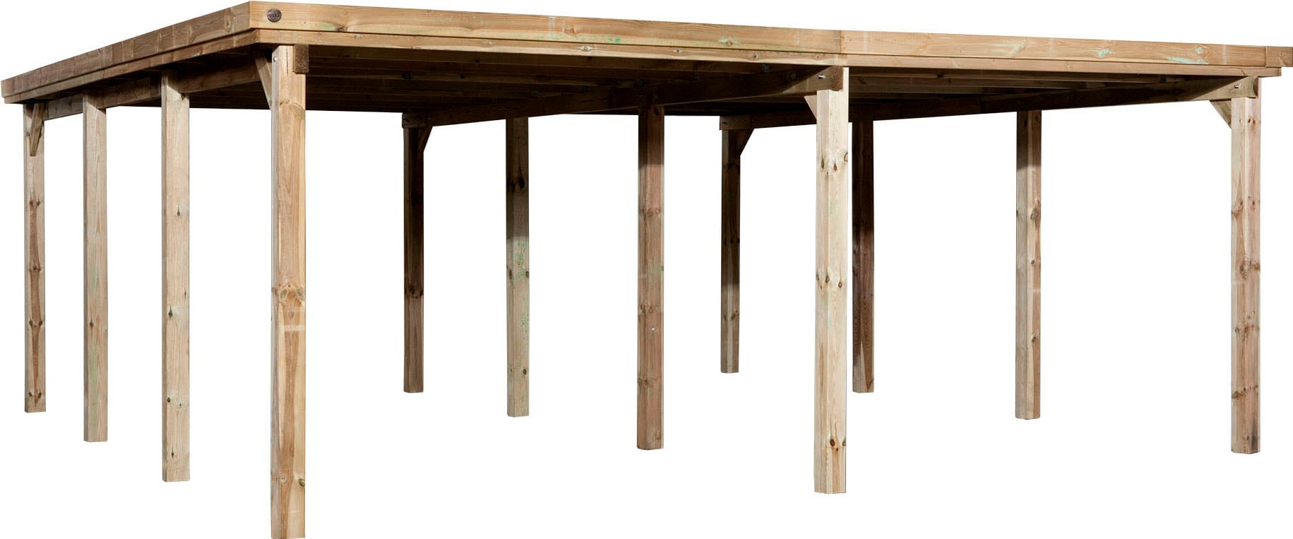 weka Doppelcarport "618 Gr.2" Massivholz 270 cm braun