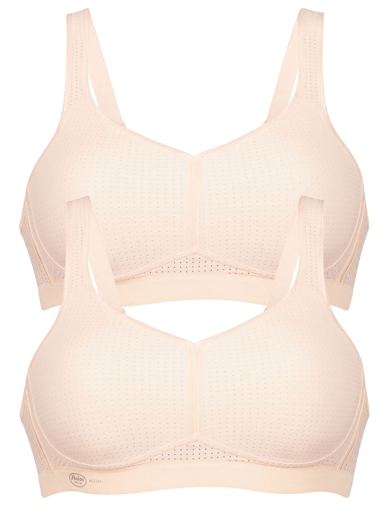ANITA Damen Sport-BH "2er Pack Sport BH ohne Bügel Performance", Gr. 80, rosa, Obermaterial: 62% Polyamid PA. 21% Polyester PES. 17% Elasthan EL., BHs