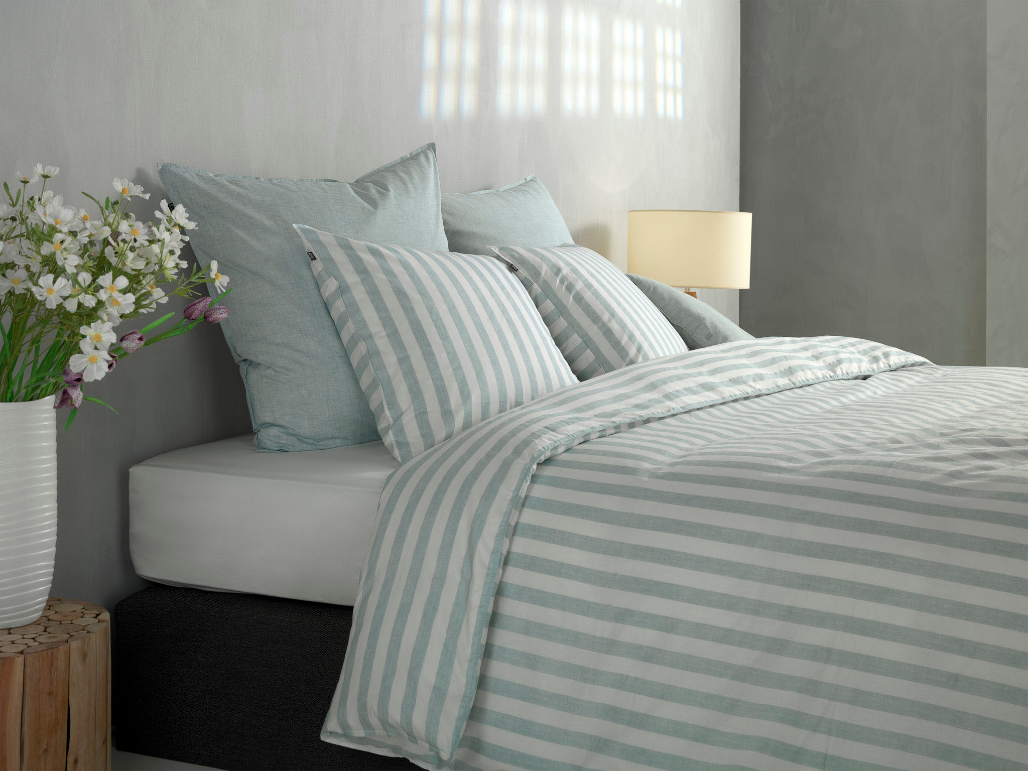 ZO HOME Bettwäsche »Banda-di-Lino« 2 Stk. tlg. Bettwäsche aus 100% Baumwolle, hochwertiges Renforcé