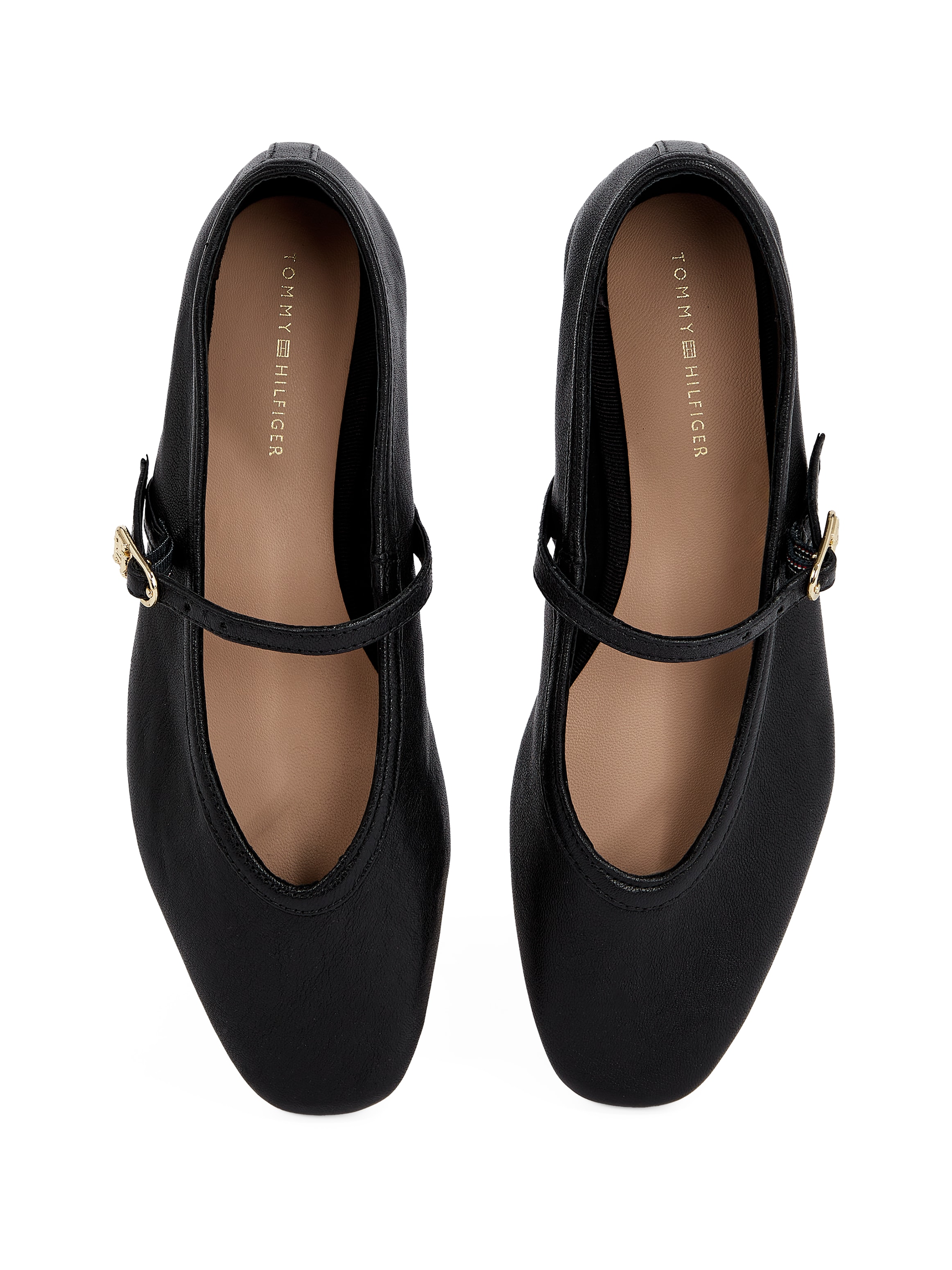 Tommy Hilfiger Riemchenballerina »BALLERINA MARYJANE SOFT LEATHER«, Businessschuh, Flats, Festtagsmode in schmaler Form