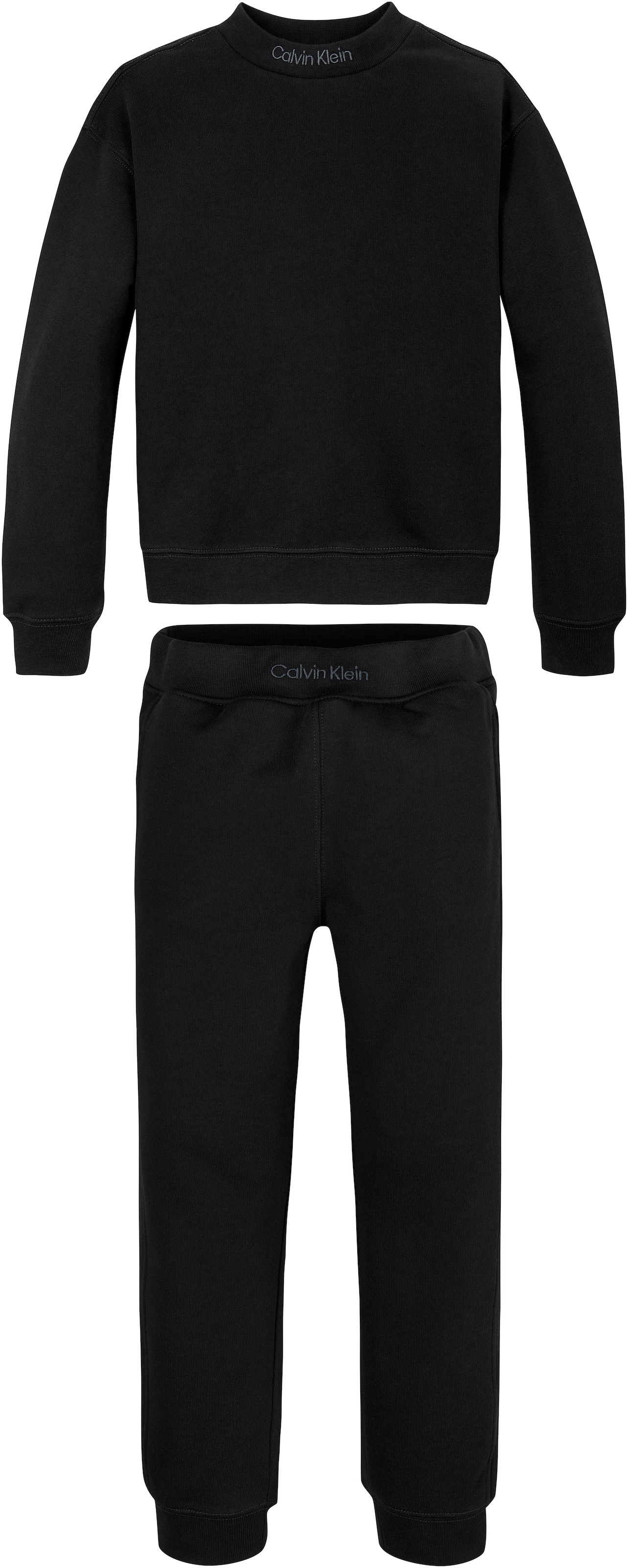 Calvin Klein Jeans Langarmshirt & Hose »EMBRO. CK LOGO TERRY SET«, für Kinder bis 16 Jahre mit Logoprägung