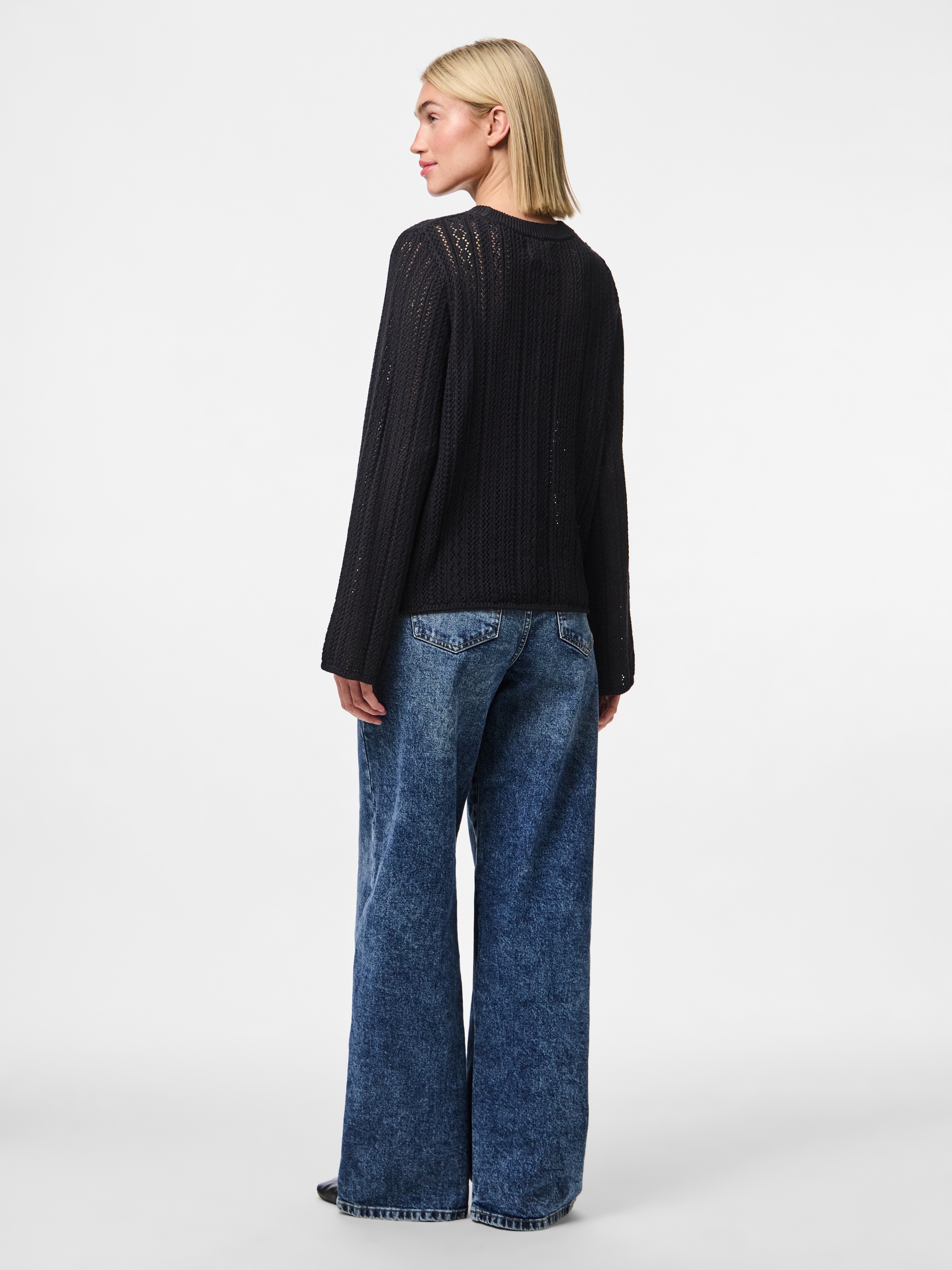 pieces Rundhalspullover »PCNUKA LS O-NECK KNIT NOOS BC«