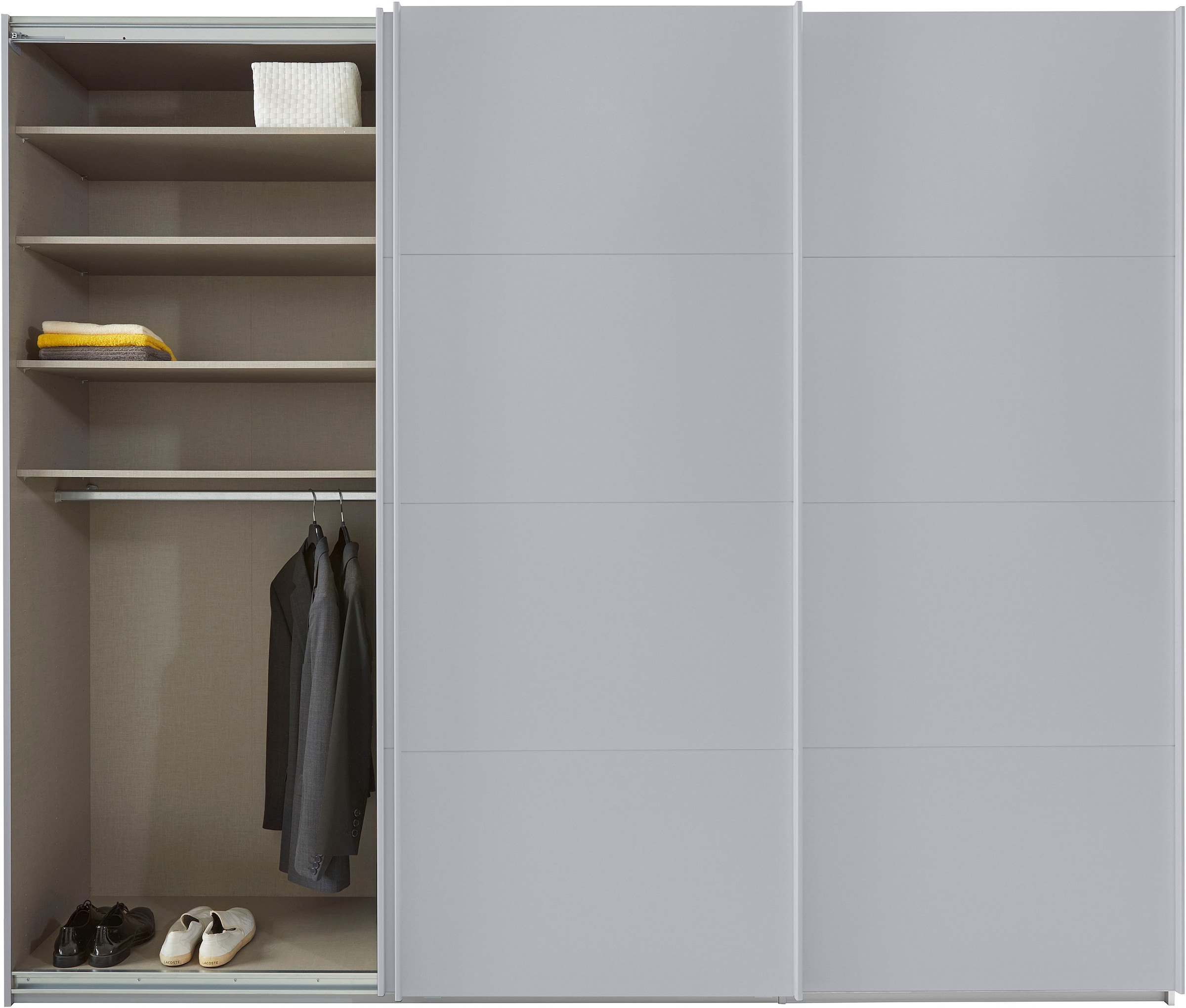 rauch Schwebetürenschrank »Kleiderschrank Schrank Garderobe TOPSELLER OTELI inkl. Inneneinteilung«, mit 3 Innenschubladen sowie zusätzlichen Einlegeböden MADE IN GERMANY
