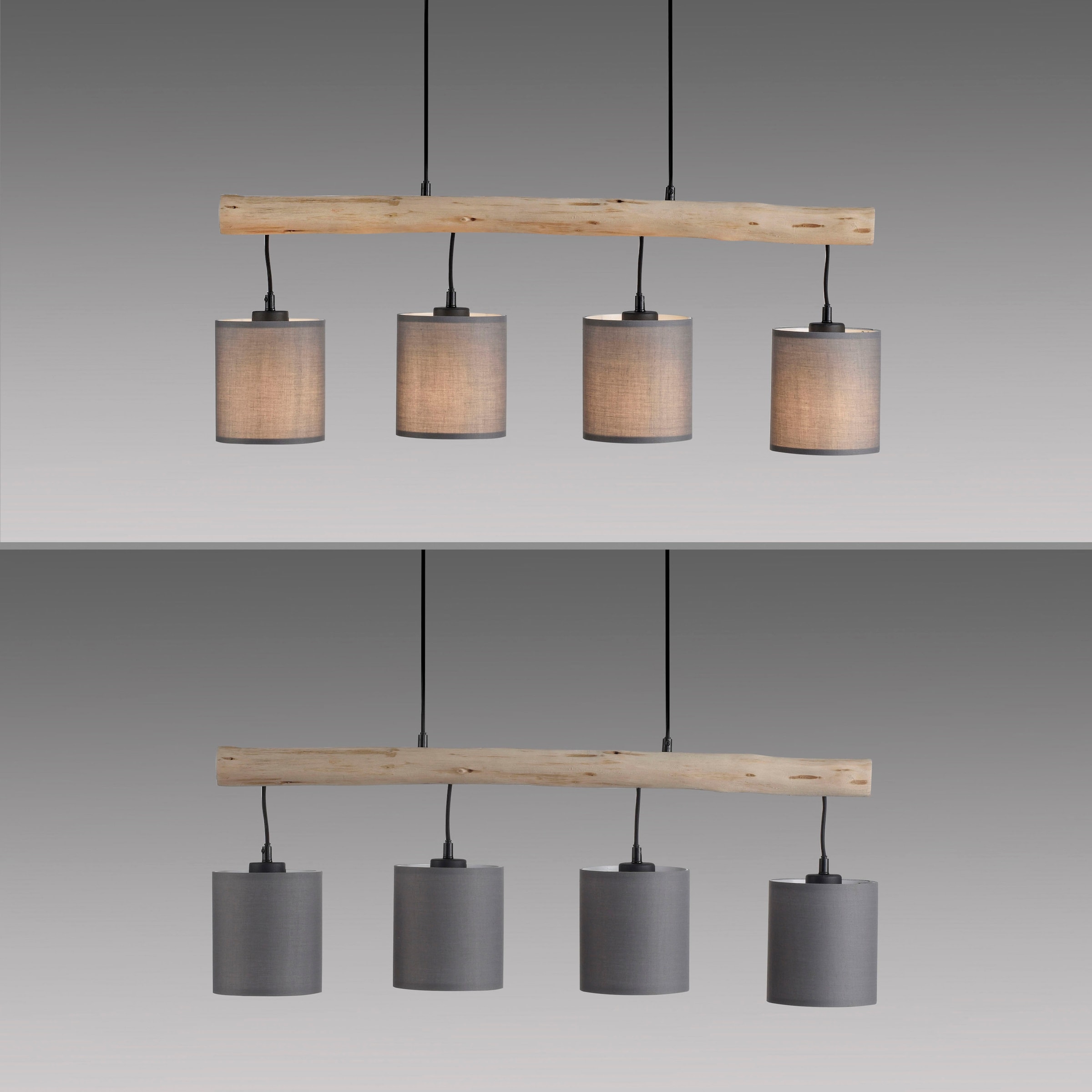 JUST LIGHT Pendelleuchte »GREEN TRIB«, 4 flammig, Leuchtmittel E27 | ohne Leuchtmittel