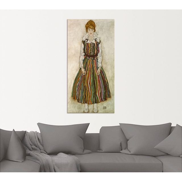 Artland Wandbild »Edith Schiele. 1915.«, Frau, (1 St.), als Alubild,  Leinwandbild, Wandaufkleber oder Poster in versch. Größen bestellen | BAUR