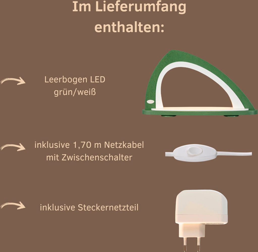 Thumbnail - Weigla LED Schwibbogen "Weihnachtsdeko, Made in Germany" 1 Stk. Leerbogen zum Selbstbestücken, asymmetrisch