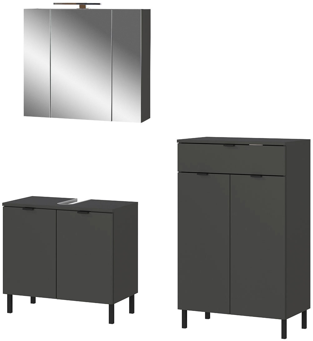 GERMANIA Badmöbel-Set "GW-Arcena" 3 Stk. tlg. mit integrierter LED-Beleucht günstig online kaufen