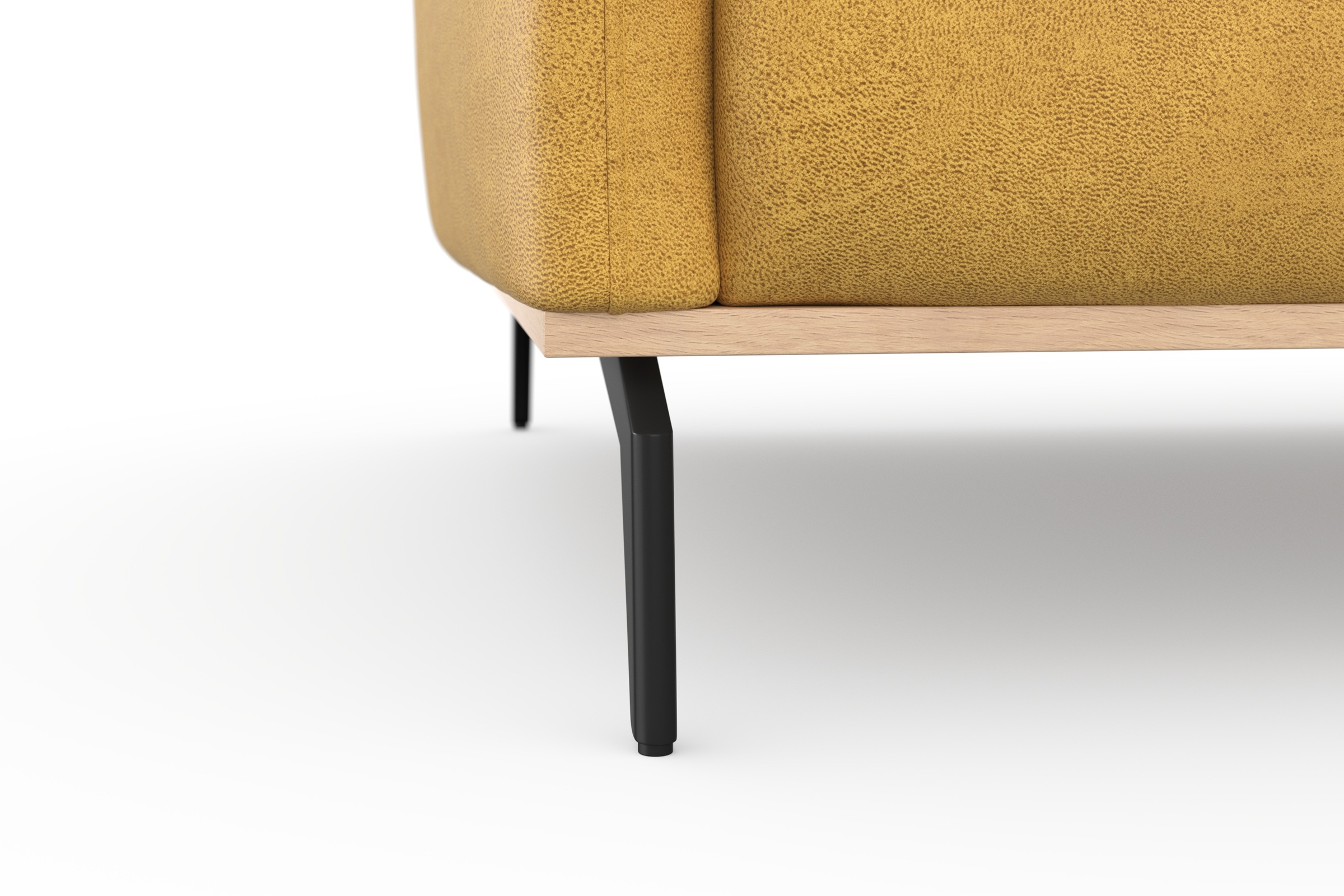 Places of Style Ecksofa »Fjord L-Form«, massiv, wahlweise mit Armlehnfunktion, Kopf- Sitztiefenverstellung