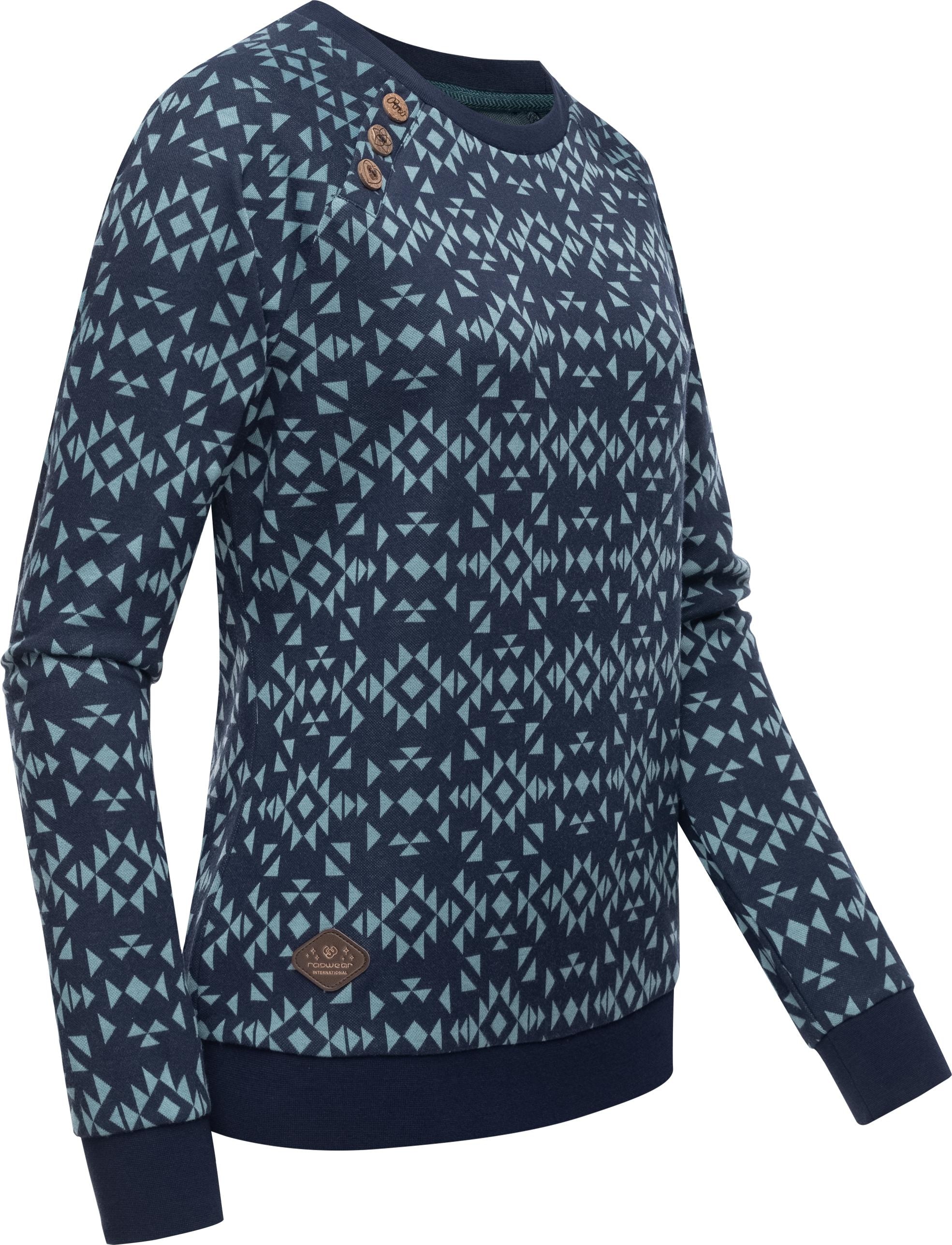 Ragwear Rundhalspullover »Darria Aztec«, Leichter Damen Pullover mit coolem Print-Muster