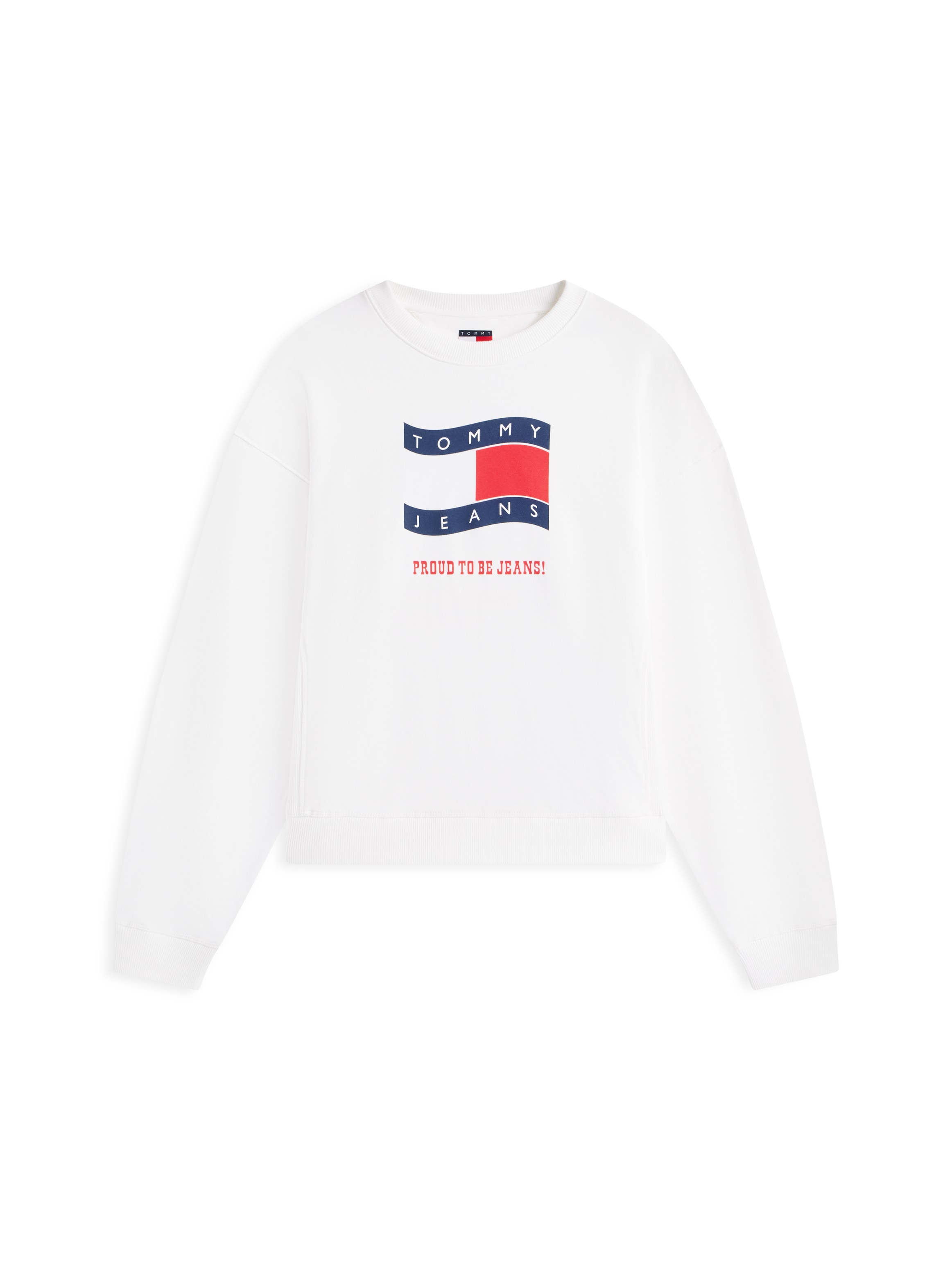 Tommy Jeans Sweatshirt »TJW BXY WAVY FLAG CREW EXT«, Boxy Fit mit Rundhals
