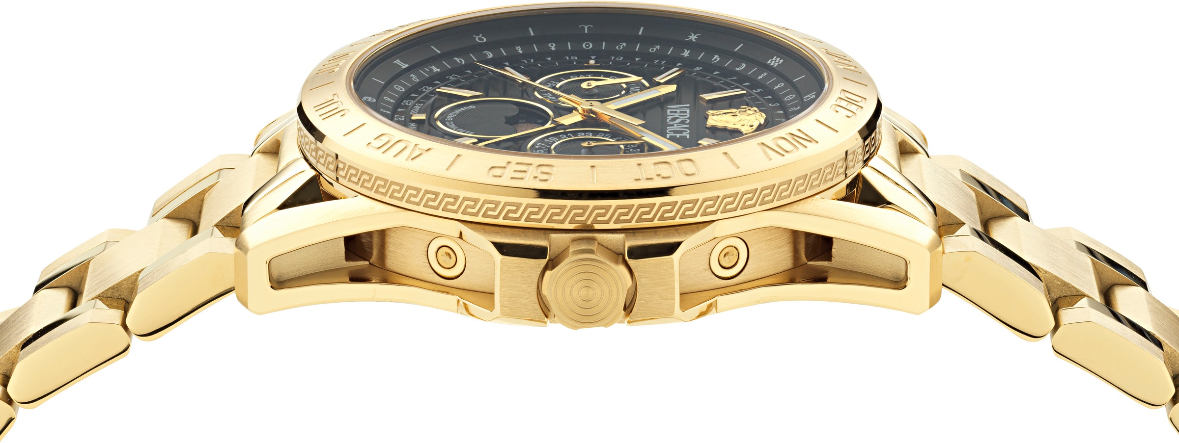 Versace Multifunktionsuhr »V-GALAXY MOONPHASE«, Quarzuhr,Armbanduhr,Herrenuhr,Swiss Made,Edelstahlarmband,Mondphase