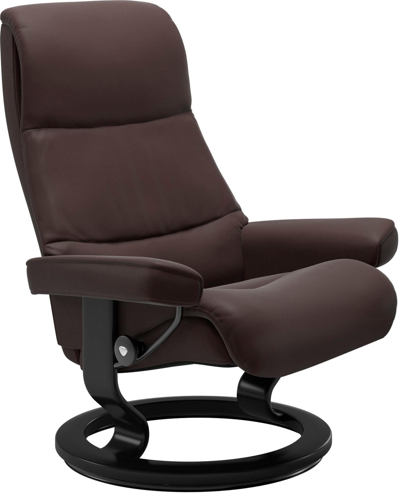 Stressless® Relaxsessel »View«, (Set, Relaxsessel mit Hocker), mit Classic Base, Größe M,Gestell Schwarz