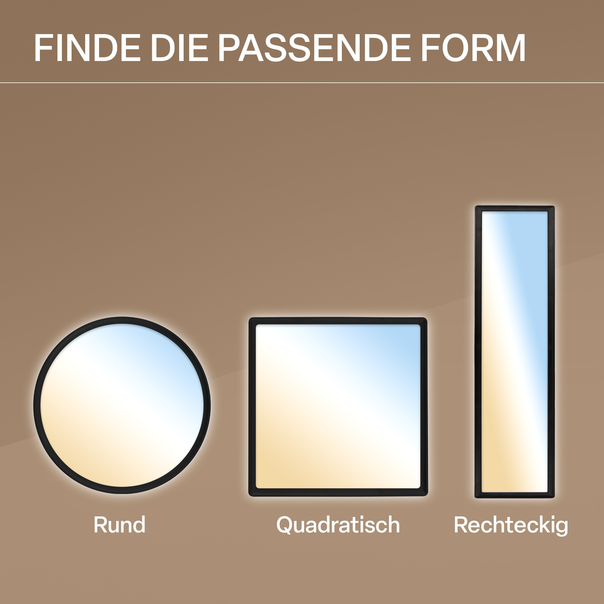 B.K.Licht LED Panel »SHALLOW« LED-Board 1 Stk. warmweiß - kaltweiß 42x42x3 cm, Badlampe, Badezimmer, Küche, Wohnzimmer