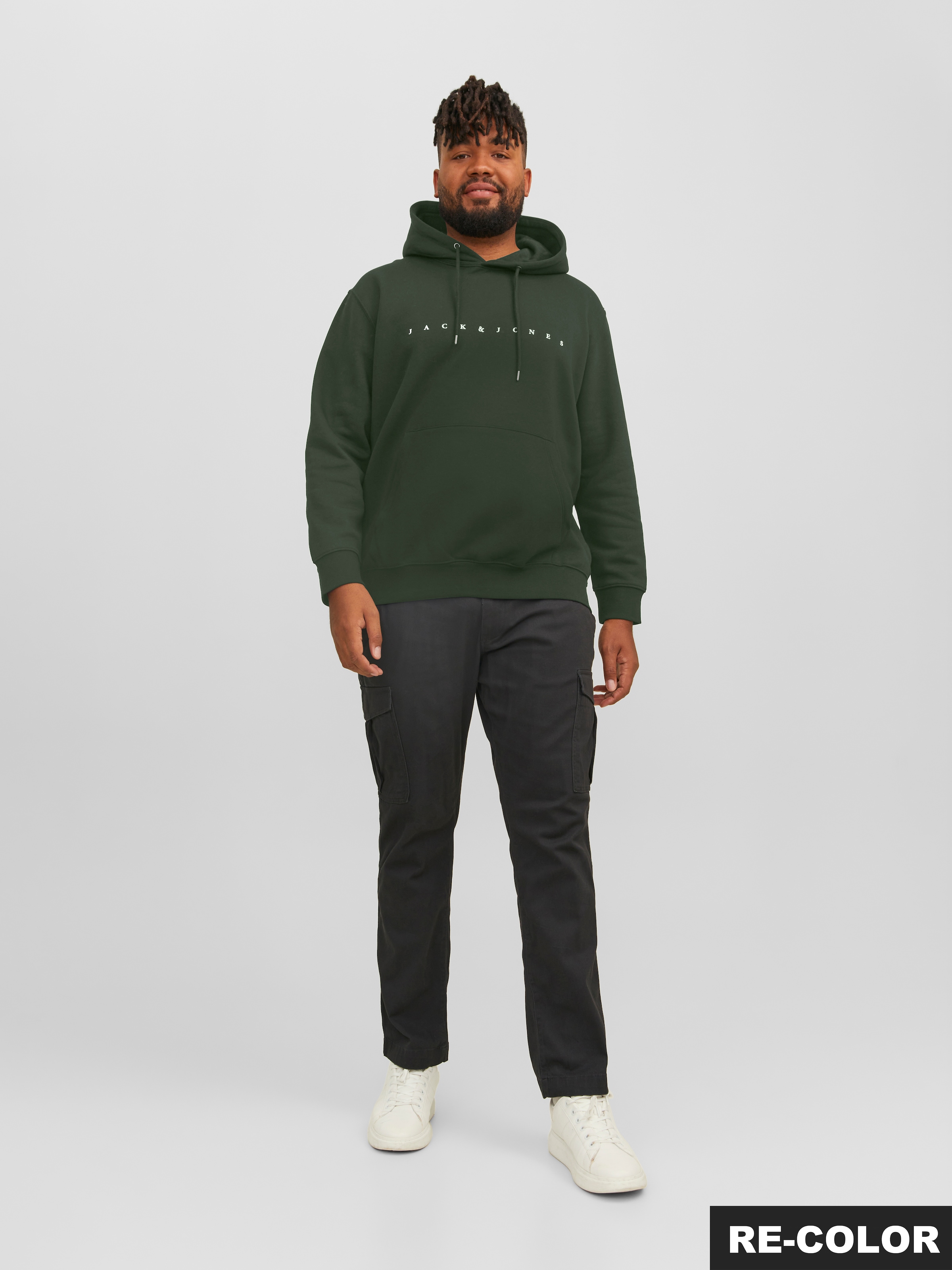 Jack & Jones PlusSize Kapuzensweatshirt »JJESTAR JJ SWEAT HOOD NOOS PLS«, mit Kängurutasche
