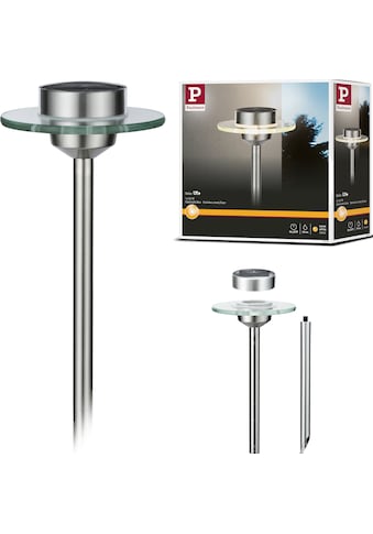 LED Gartenleuchte »Solarspieß Ufo IP44 LED 1x0,2W Edelstahl/Klar Edelstahl/Glas«, 1...