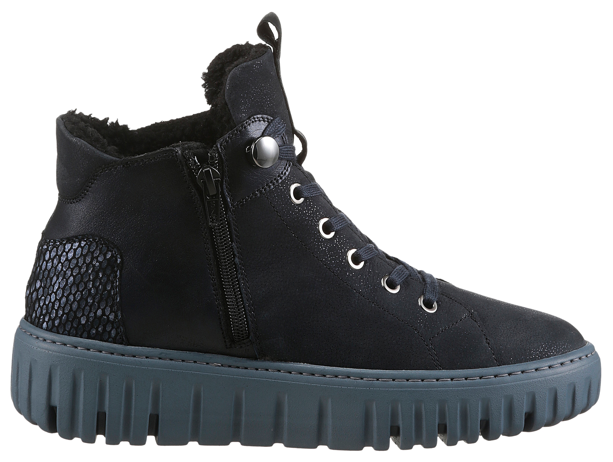 Waldläufer Winterboots »H-LIVIA«, Schnürboots, Komfort-Stiefelette in Bequemweite G (= weit)