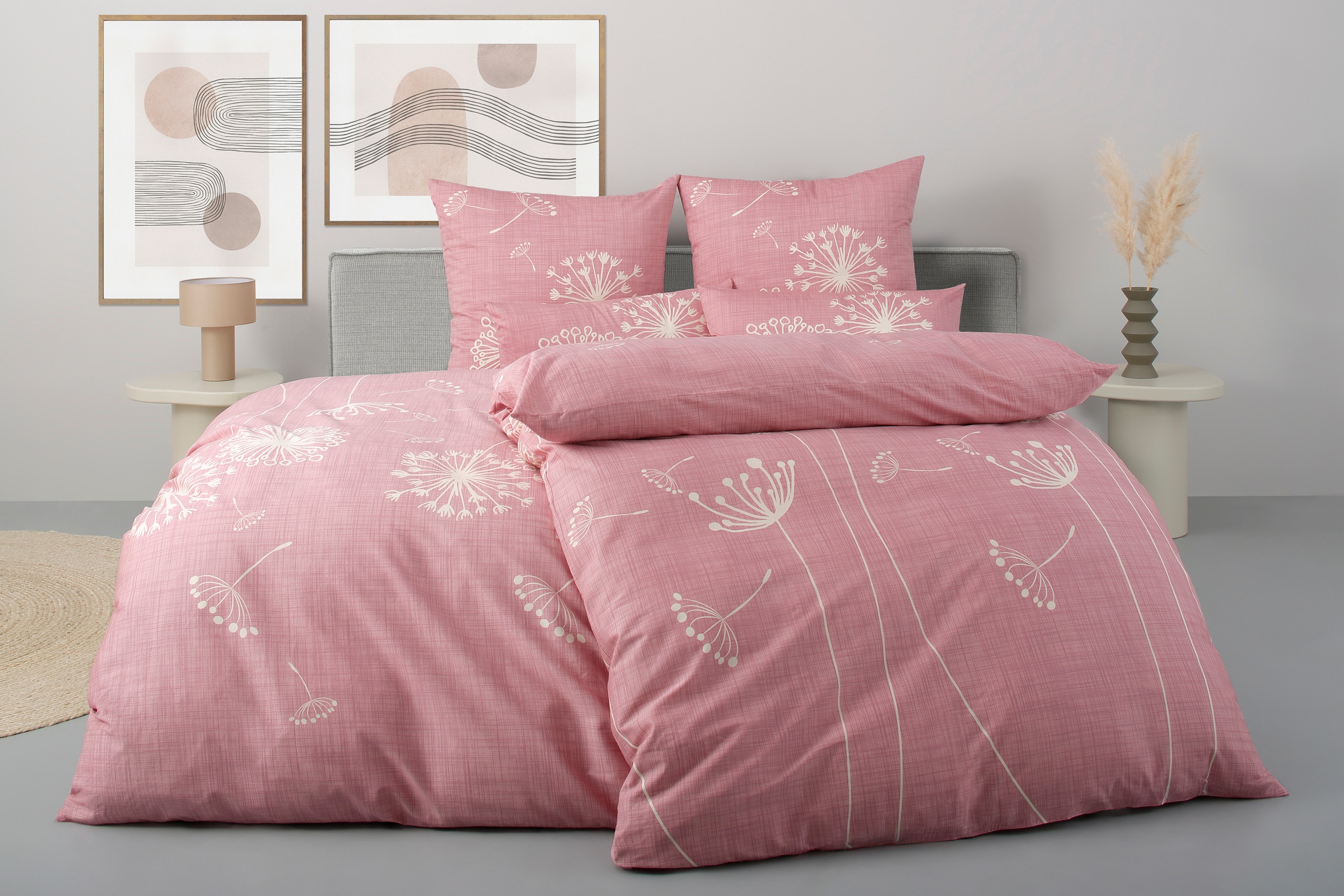 OTTO home "SOUCY in vier Qualitäten erhältlich, Leinenstruktur" 2 Stk. 100% Baumwolle, auch PREMIUM Qualitäten Renforcé-Tencel & Satin TC300