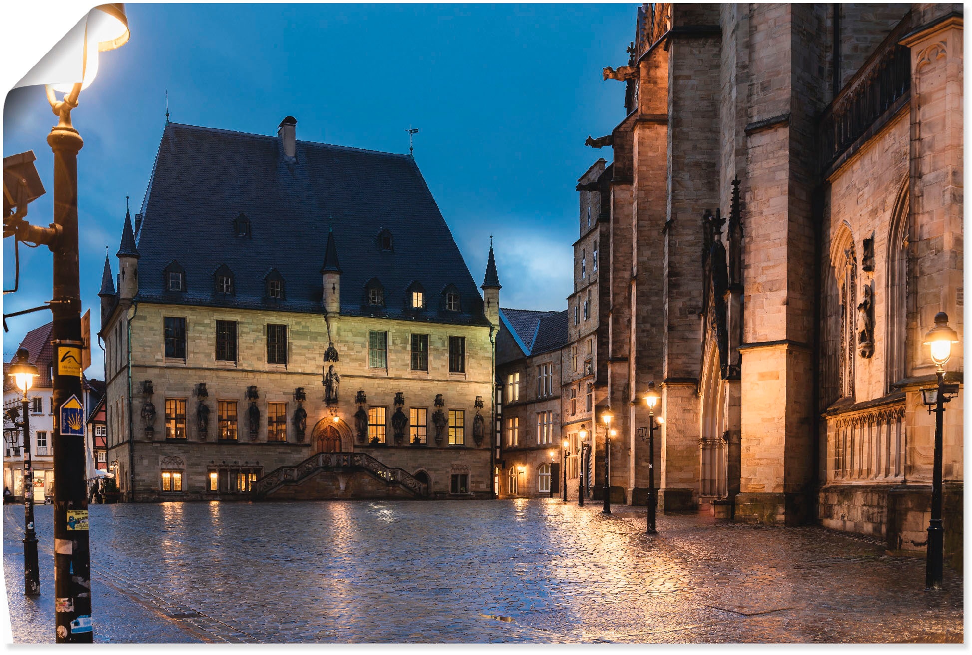 Artland Wandbild "Rathaus Osnabrück I", Gebäude, (1 St.), als Alubild, Outdoorbild, Poster in verschied. Größen