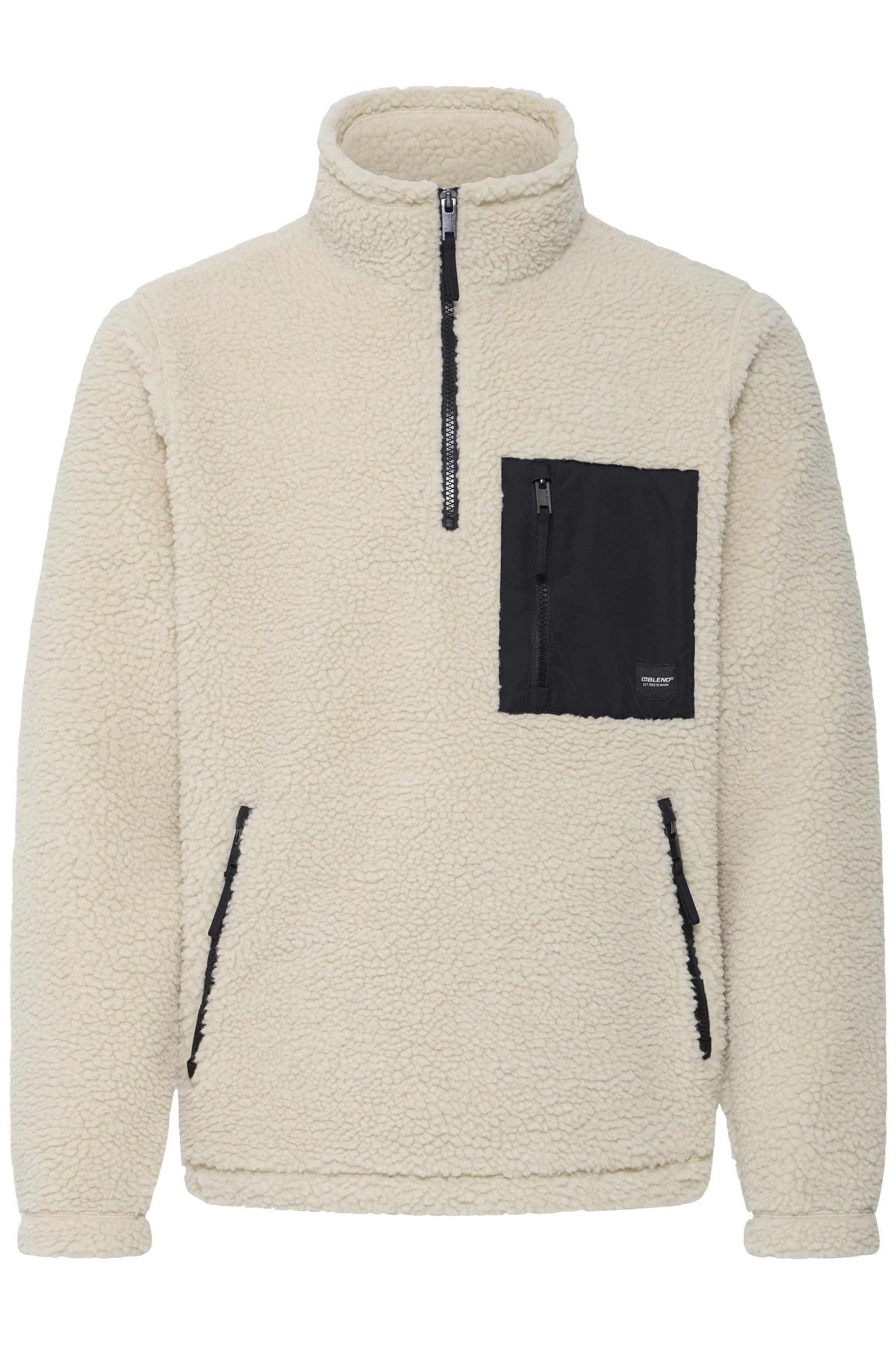 Blend Fleecejacke "BHTotto" Lässiger Troyer in Teddy-Optik günstig online kaufen