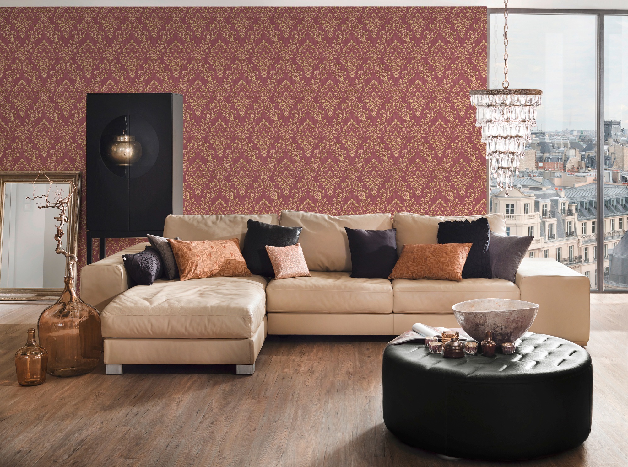 Architects Paper Textiltapete »Metallic Silk«, Barock-matt-glänzend, Ornament Tapete Barock Tapeten Wohnzimmer Schlafzimmer Küche Flur Büro