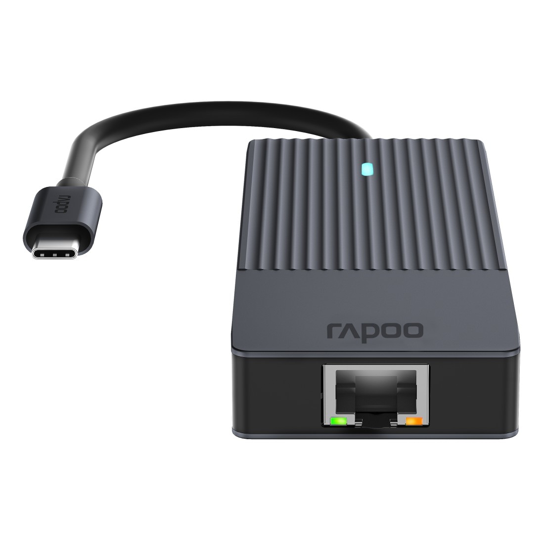 Rapoo USB-Adapter »UCM-2004 USB-C Multiport Adapter, 8in1, Grau« USB-C zu HDMI | MicroSD-Card | RJ-45 (Ethernet) | SD-Card | USB 3.0 Typ A 18 cm