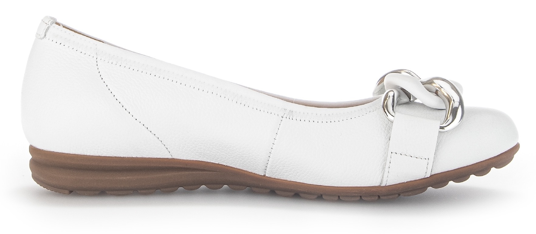 Thumbnail - Gabor Ballerina "FLORENZ" Hochzeitsschuh, Flache Schuhe, Slipper mit eleganter Zierkette