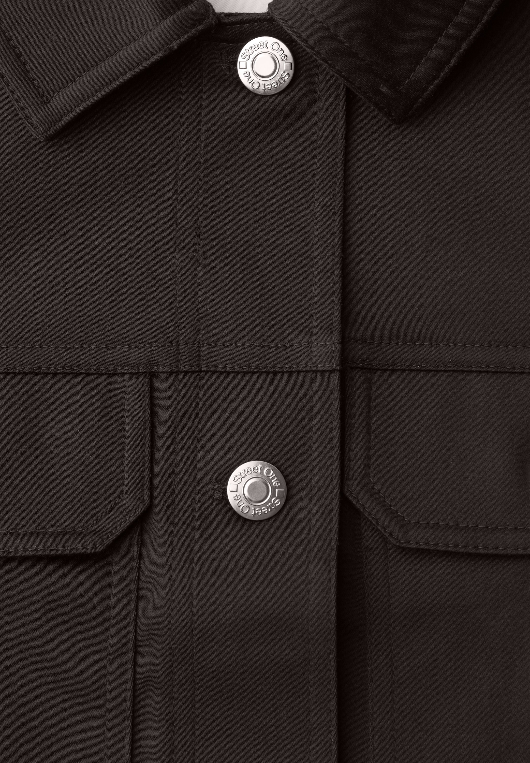 STREET ONE Kurzjacke ohne Kapuze mit Brusttaschen und Knopfleiste