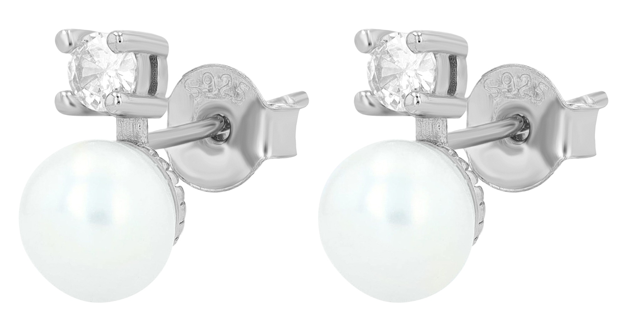 Adelia´s Paar Ohrhänger "Ohrringe – Ohrstecker aus 925 Silber mit Süßwasserperle" Ideal als Geschenk zum einen besonderen Tag