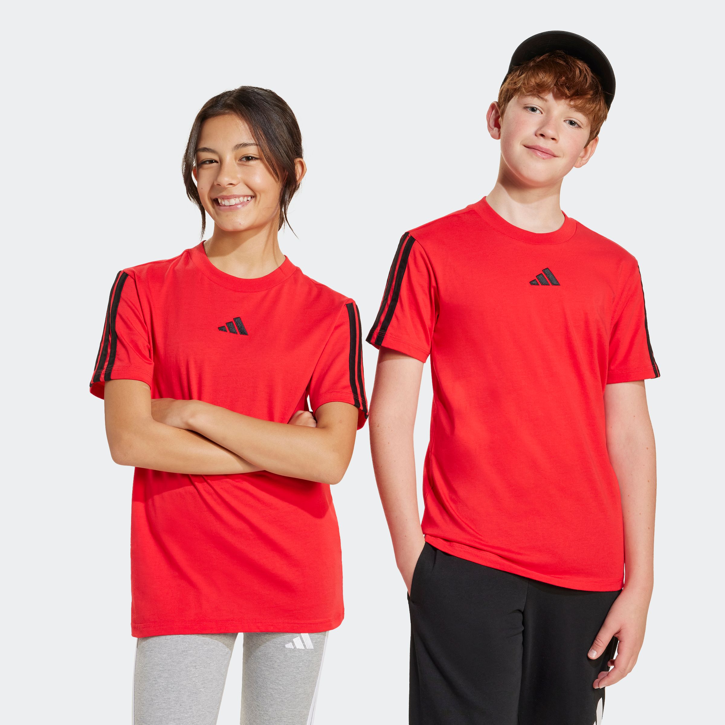 adidas Sportswear "J 3S TEE 160" für Kinder, mit Rundhalsausschnitt, ohne Verschluss, aus Baumwolle