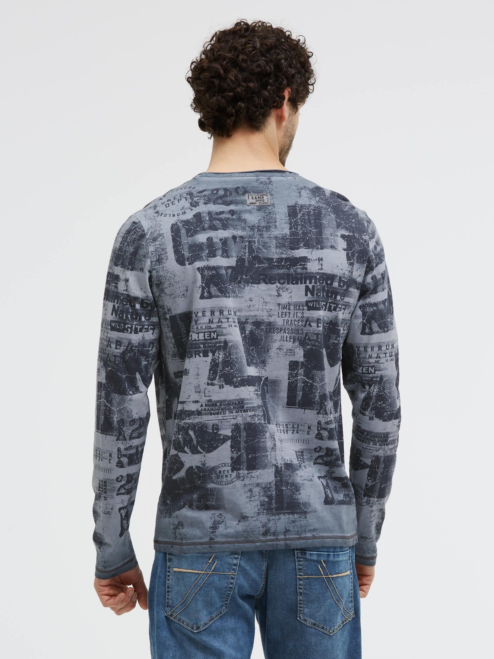 CAMP DAVID Rundhalsshirt mit All Over-Print