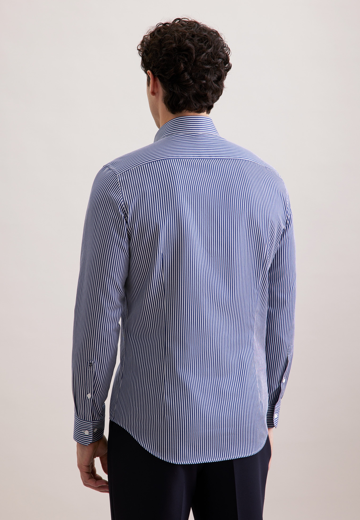 seidensticker Businesshemd "Schwarze Rose" Slim 1/1 Kentkragen Gestreift günstig online kaufen