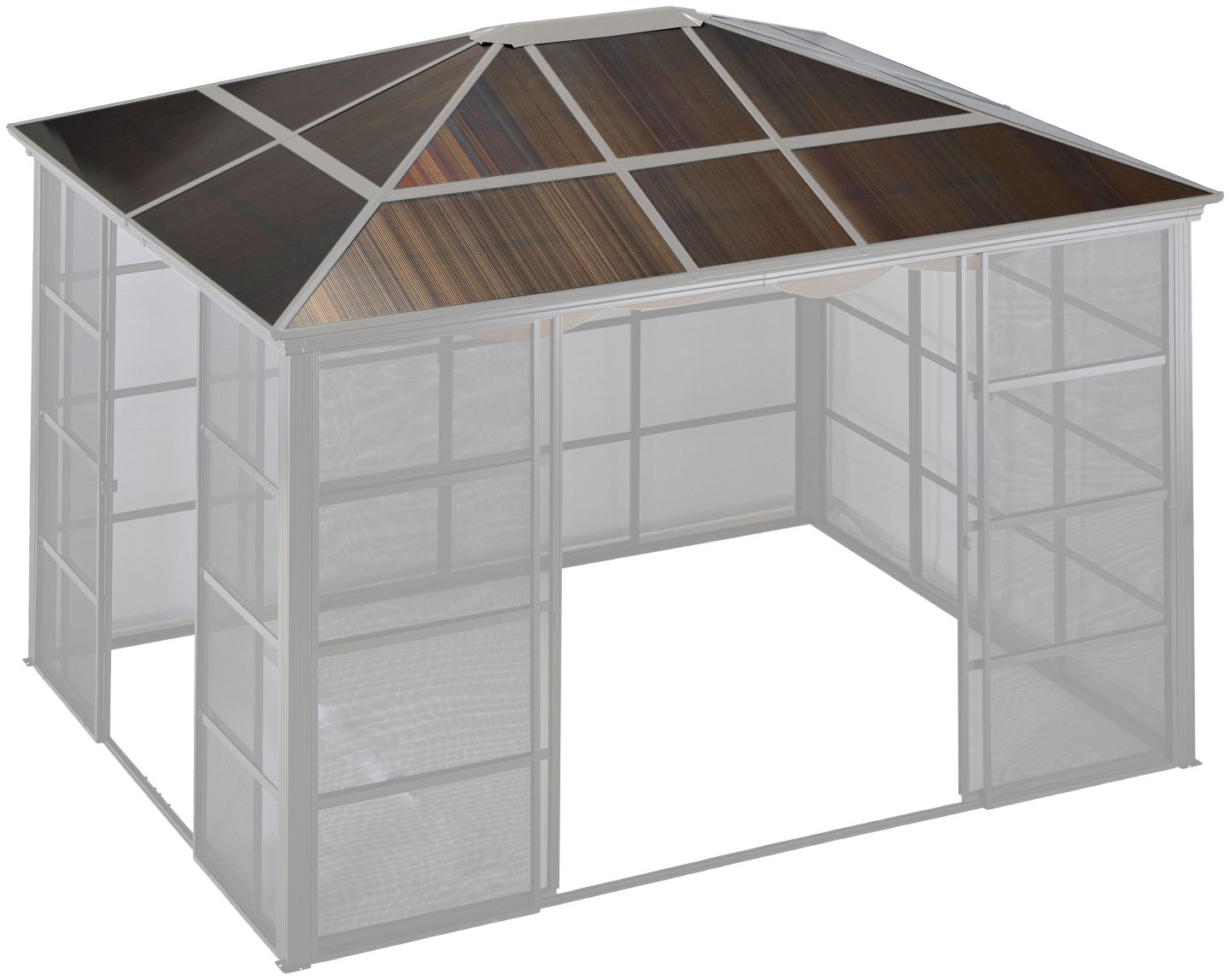 Pavillon-Ersatzdach KONIFERA, braun, Pavillondächer, Dachplatten für »Antigua«, BxT: 300x365 cm