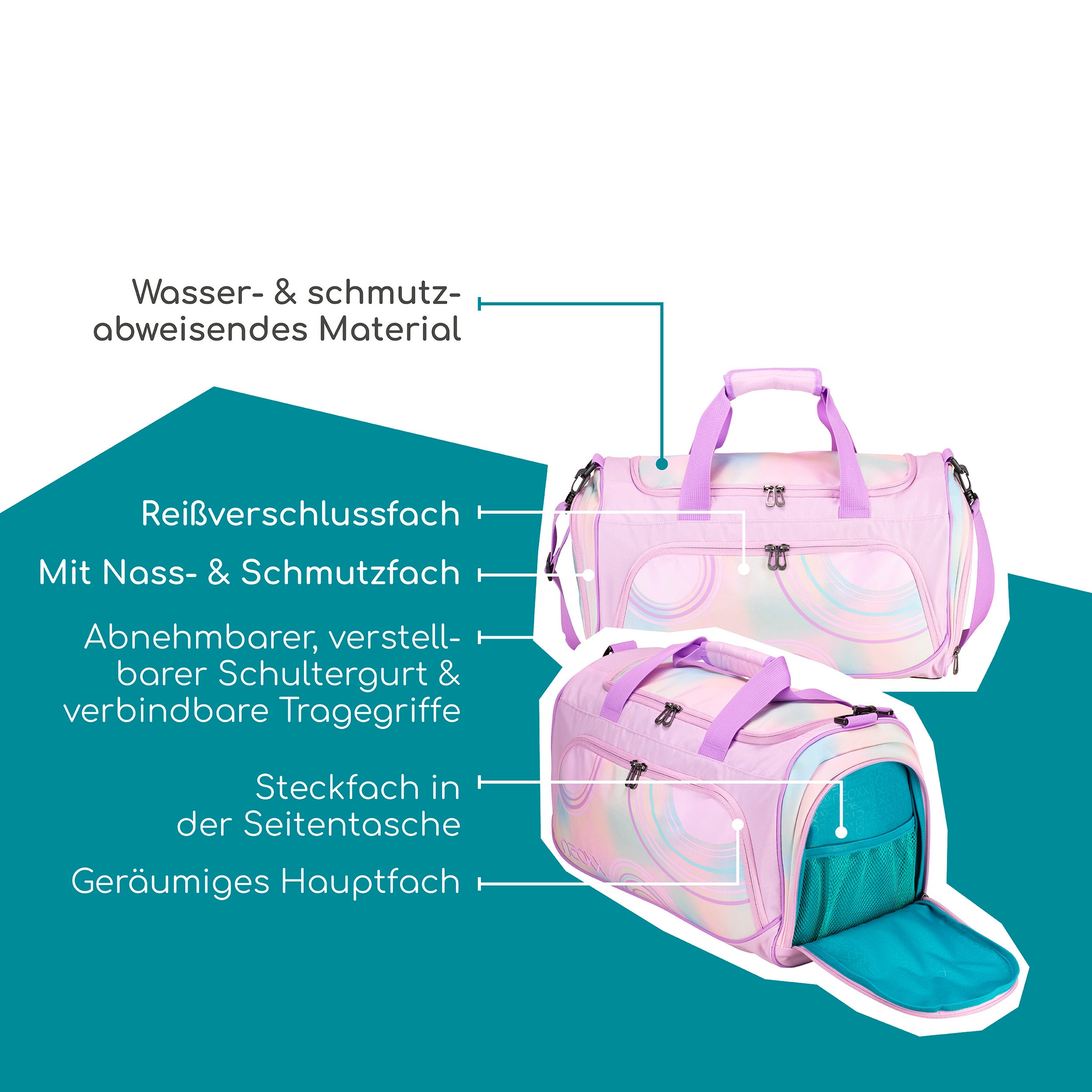 neoxx Sporttasche »Move, Candy Party«, teilweise aus recyceltem Material