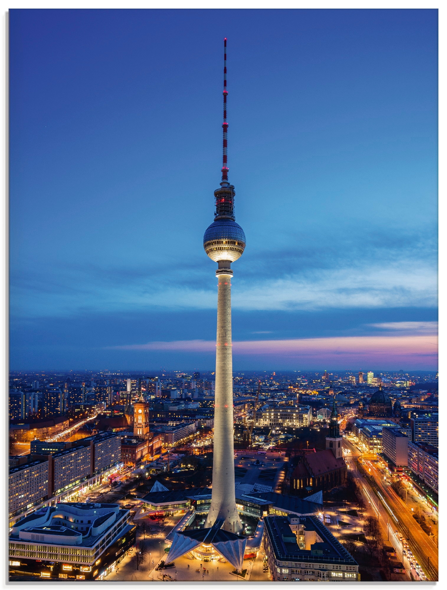 Artland Glasbild "Berlin Fernsehturm", Deutschland, (1 St.), in verschiedenen Größen