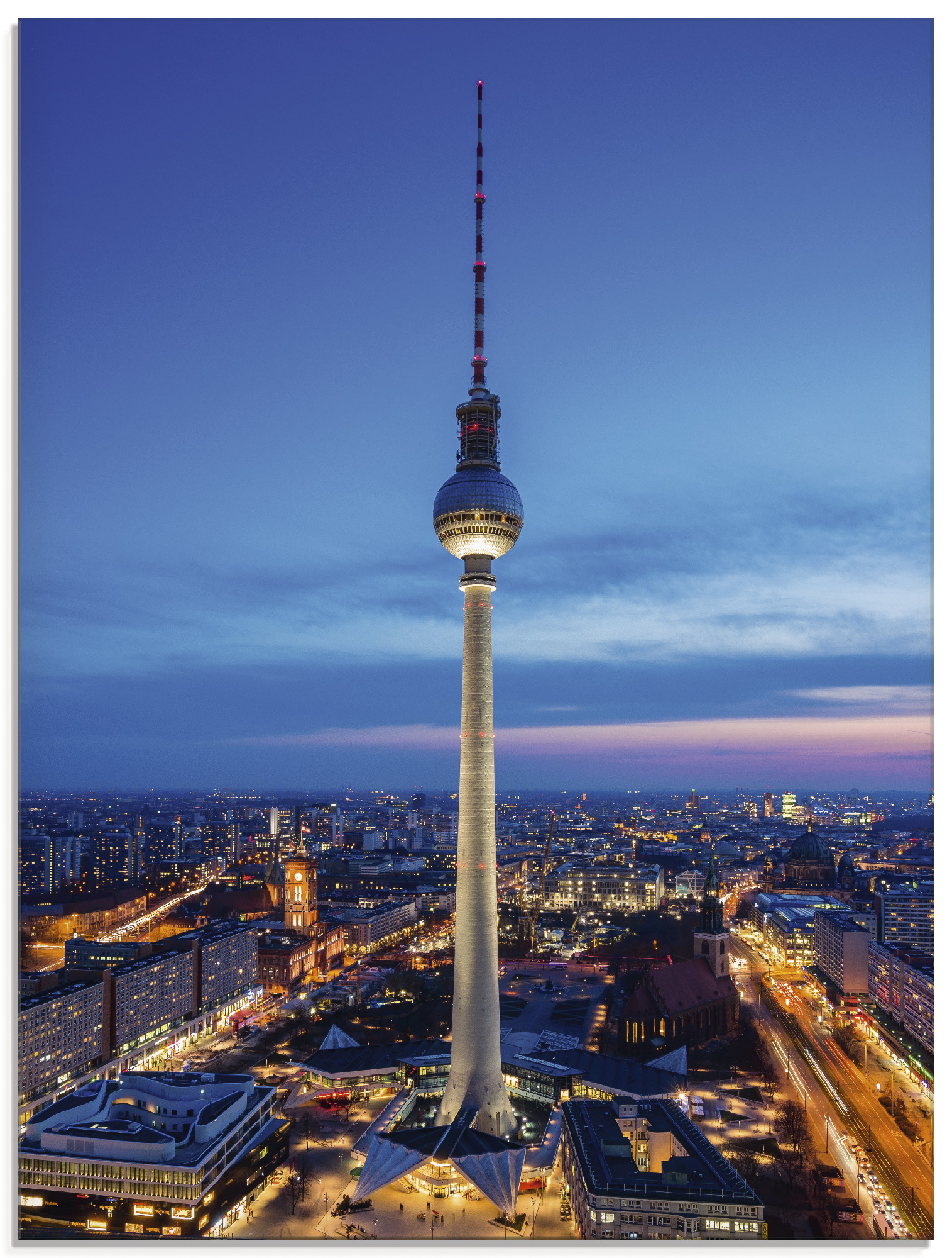 Artland Glasbild "Berlin Fernsehturm" Deutschland 1 Stk. tlg. in verschiedenen Größen