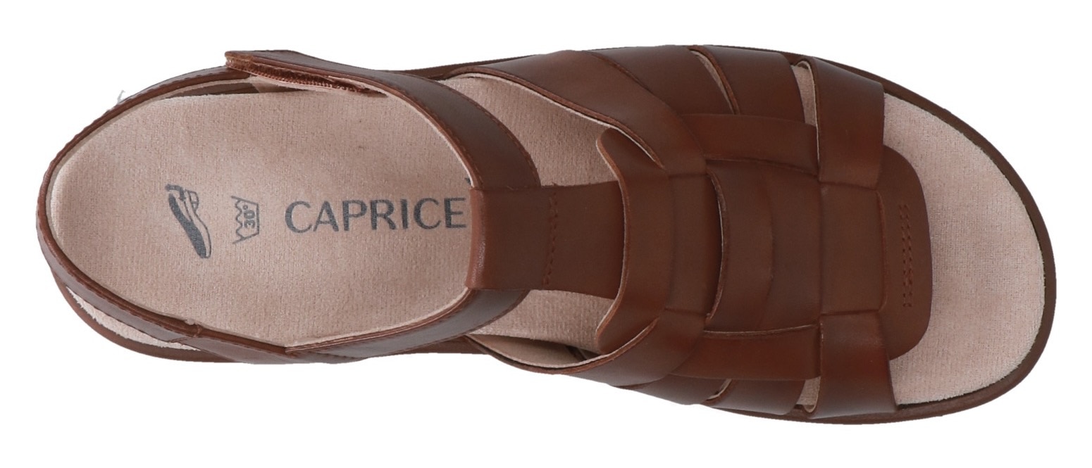 Caprice Keilsandalette, Sommerschuh, Bequemschuh im praktischem Klettverschluss