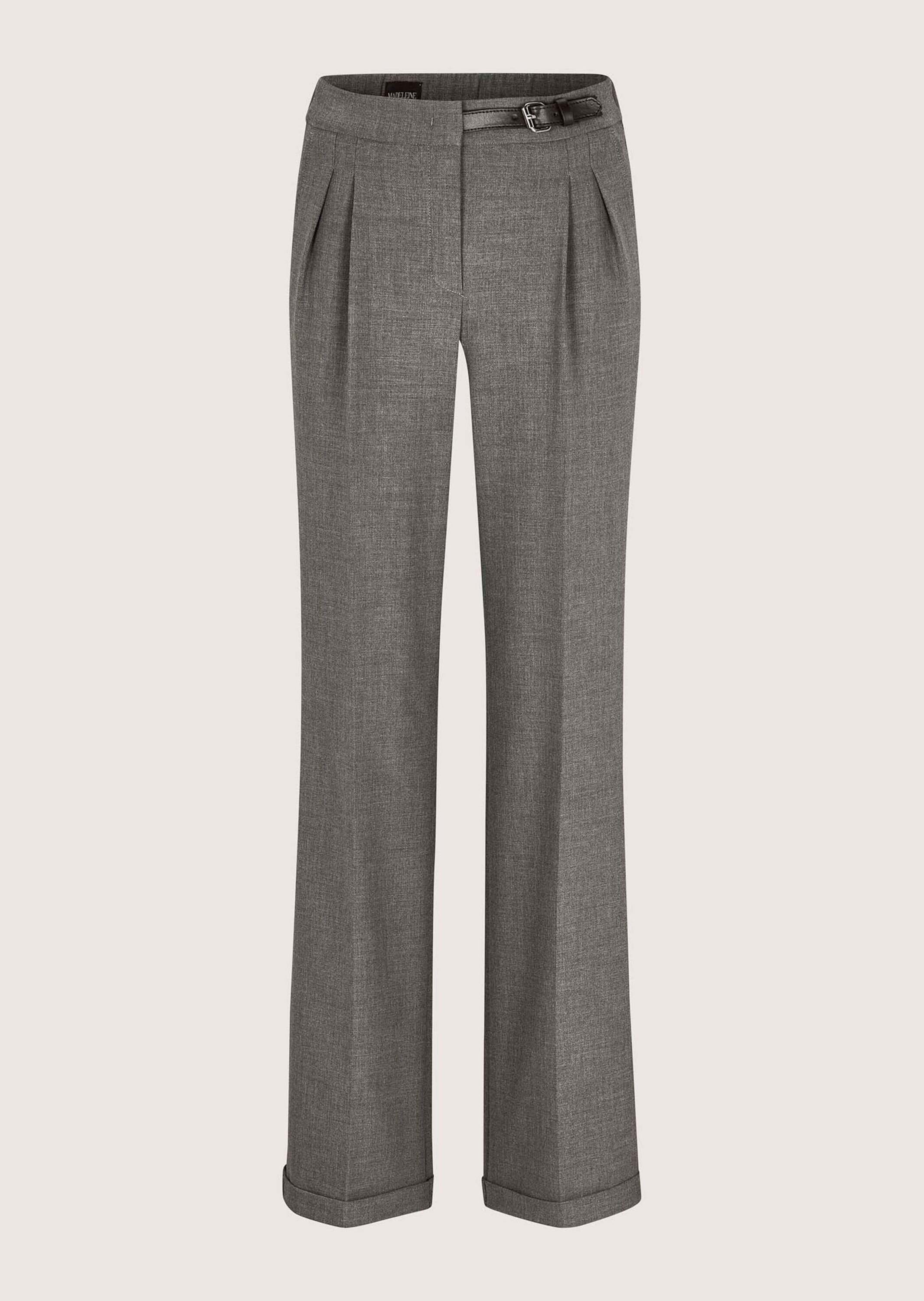 MADELEINE Bundfaltenhose "Hose Wide-Leg-Hose mit Zierriegel"