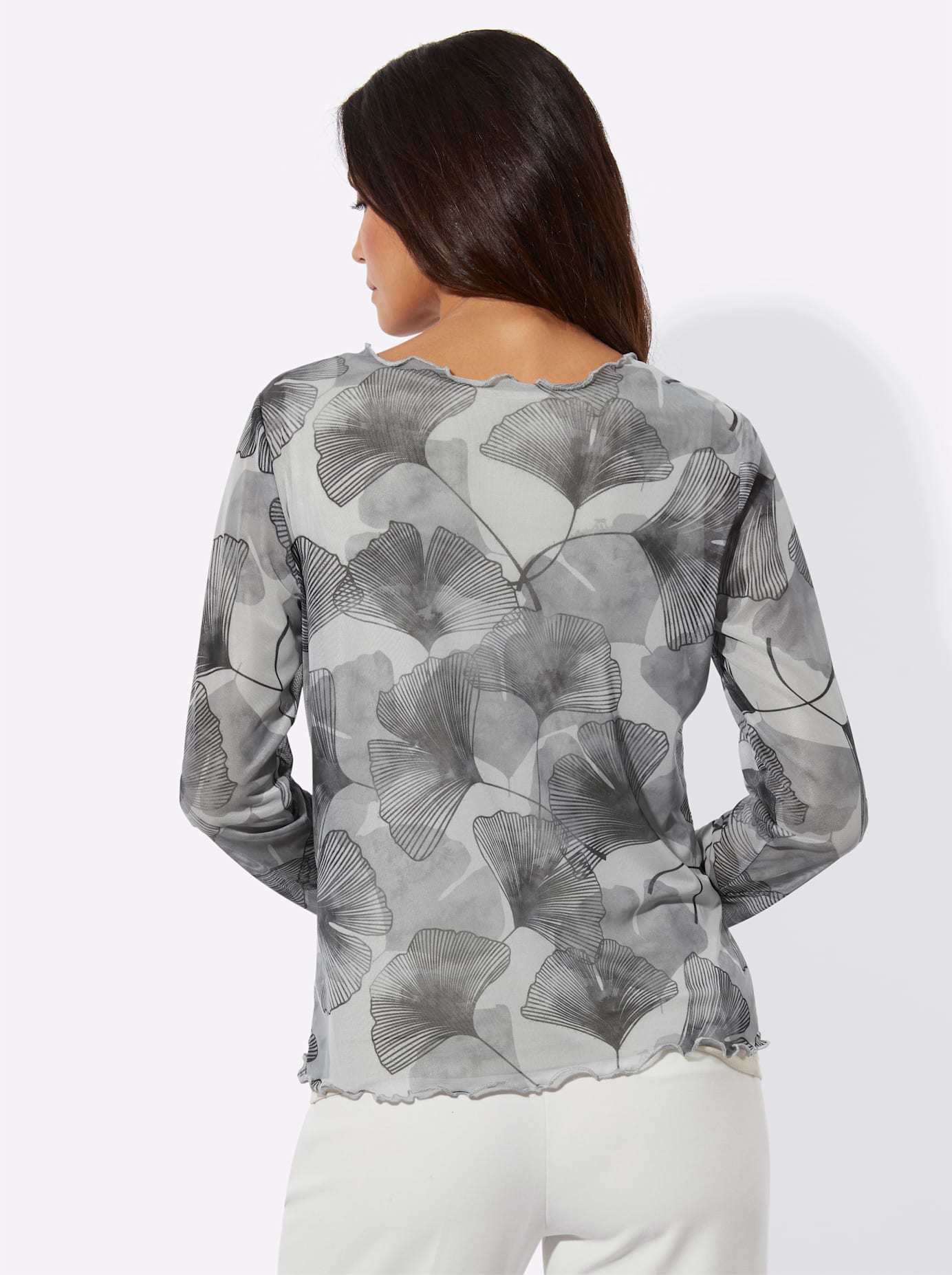 Thumbnail - creation L Langarmshirt "Mesh-Shirt" 1 tlg.