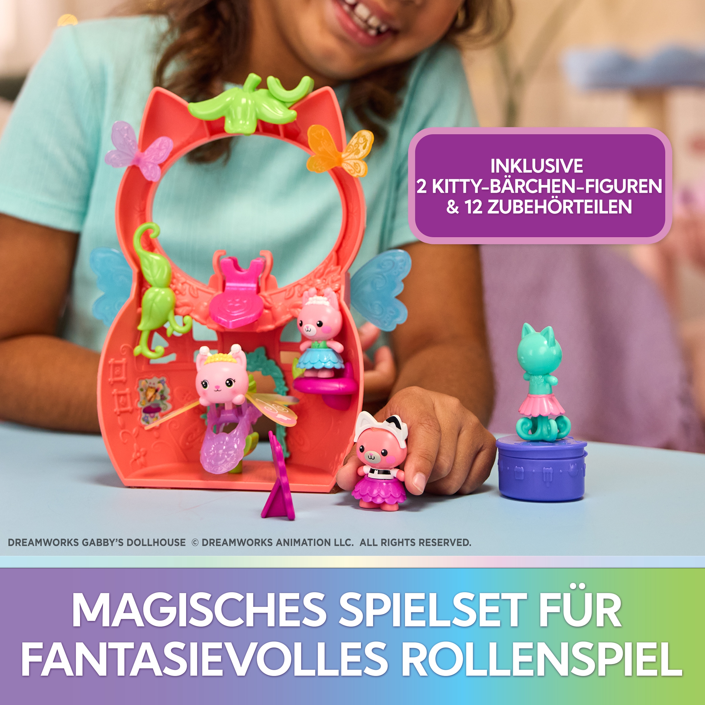 Spin Master Spielwelt »Gabby’s Dollhouse –  Flutter Fairy Spielset mit Ring und 12 Teilen«