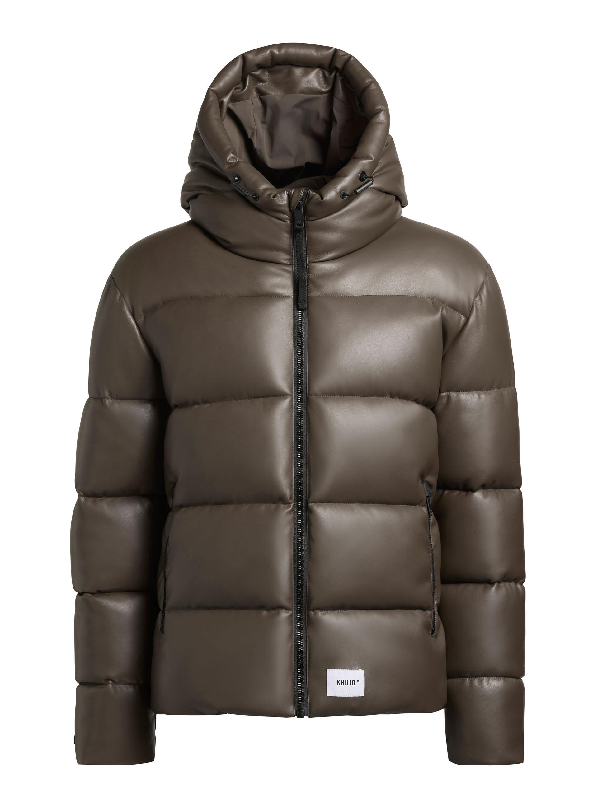 khujo Steppjacke »Alst« mit Kapuze Warme Herren Outdoorjacke mit Rucksackträgern innen