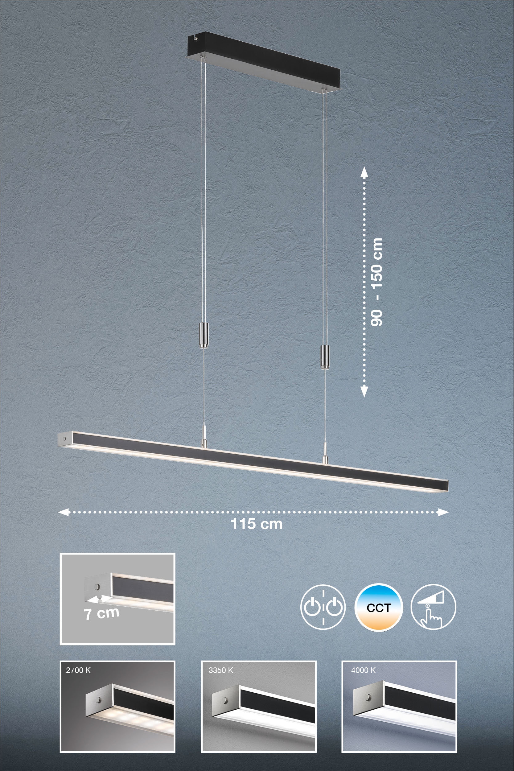 LED Pendelleuchte »Vitan TW«, 1 flammig, Leuchtmittel LED-Modul | LED fest integriert