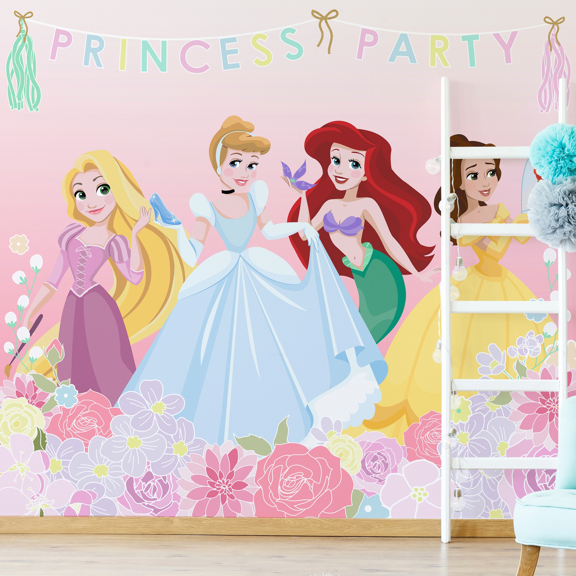 Disney Fototapete »Prinzessinnen Party«, Mehrfarbig - 300x280cm