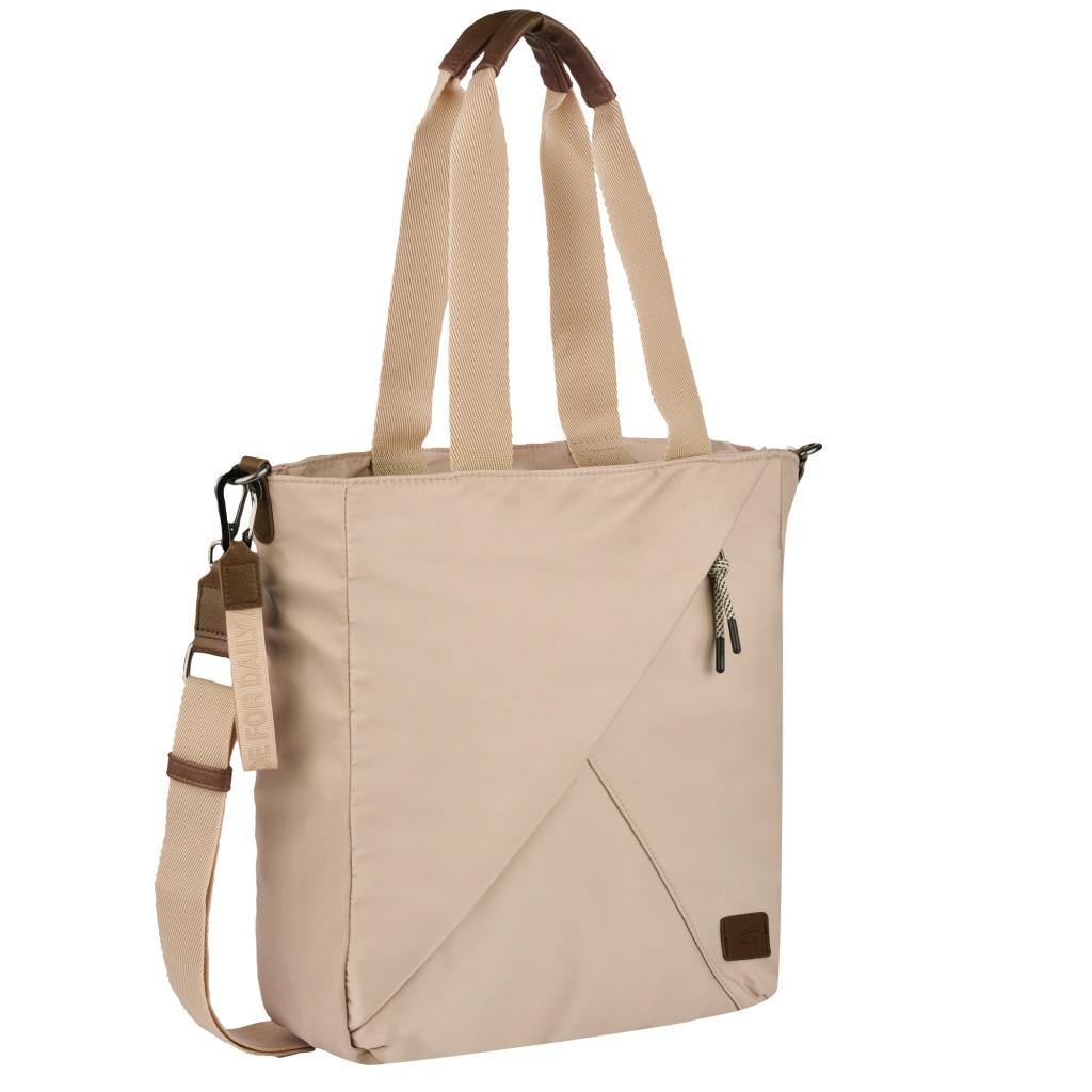 camel active Shopper "Aurum" aus recyceltem Polyester in Nylonstruktur, leicht & mit feinen Details