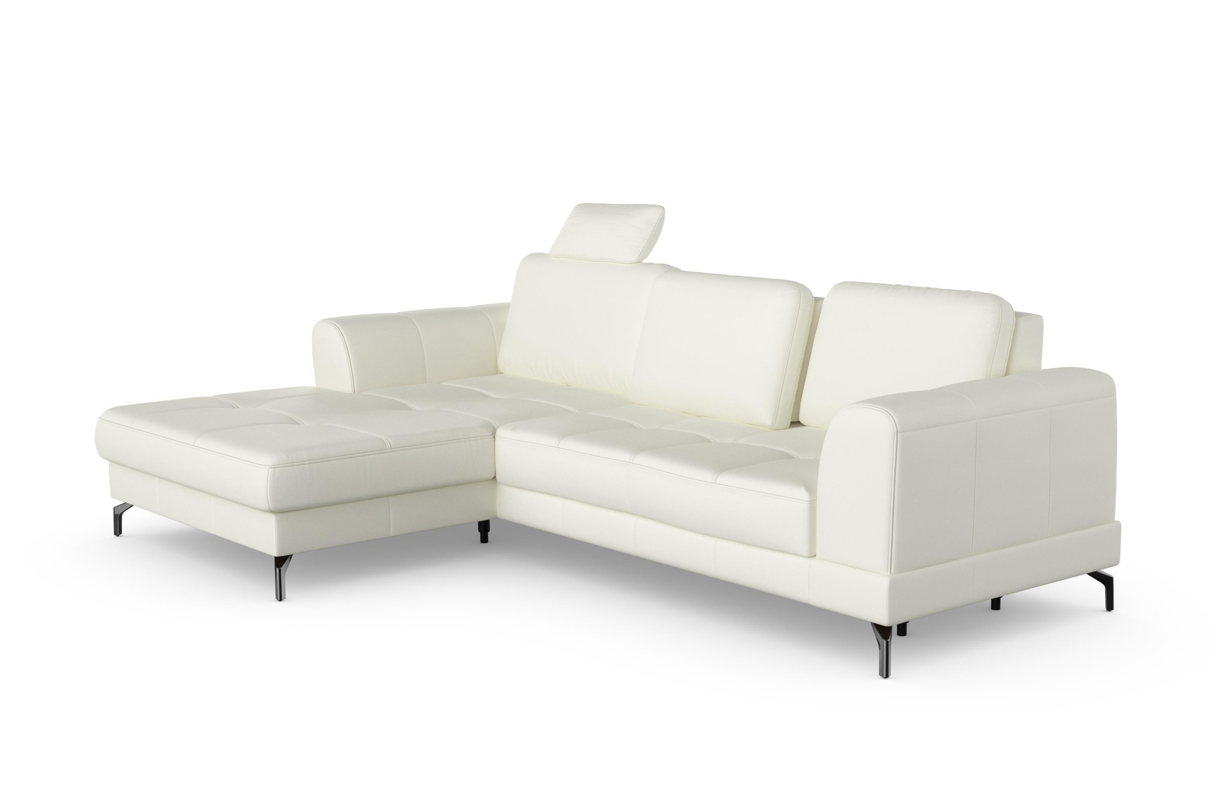 sit&more Ecksofa »Bendigo L-Form«, inklusive Sitztiefenverstellung, Bodenfreiheit 12 cm, in 2 Fußfarben